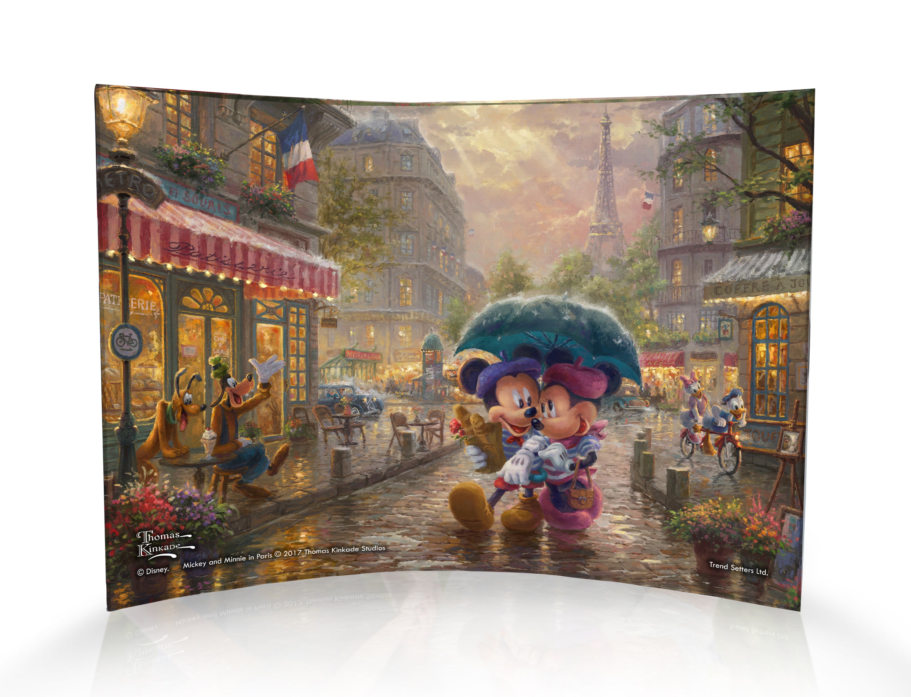 Disney (Mickey and Minnie in Paris) 10" x 7" Curved Acrylic Print ACP1007CUR308