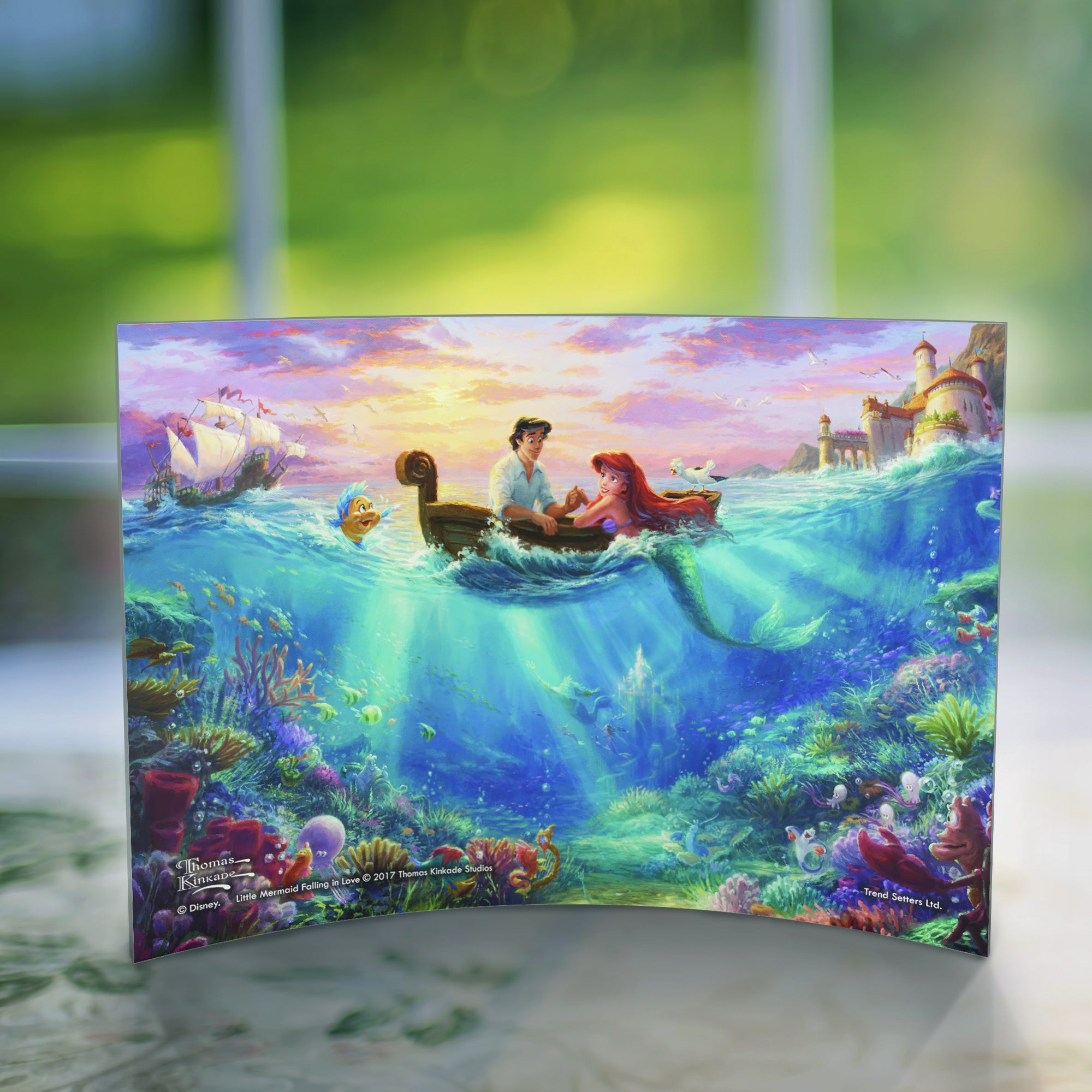 Disney (Little Mermaid Falling in Love) 10" x 7" Curved Acrylic Print ACP1007CUR309