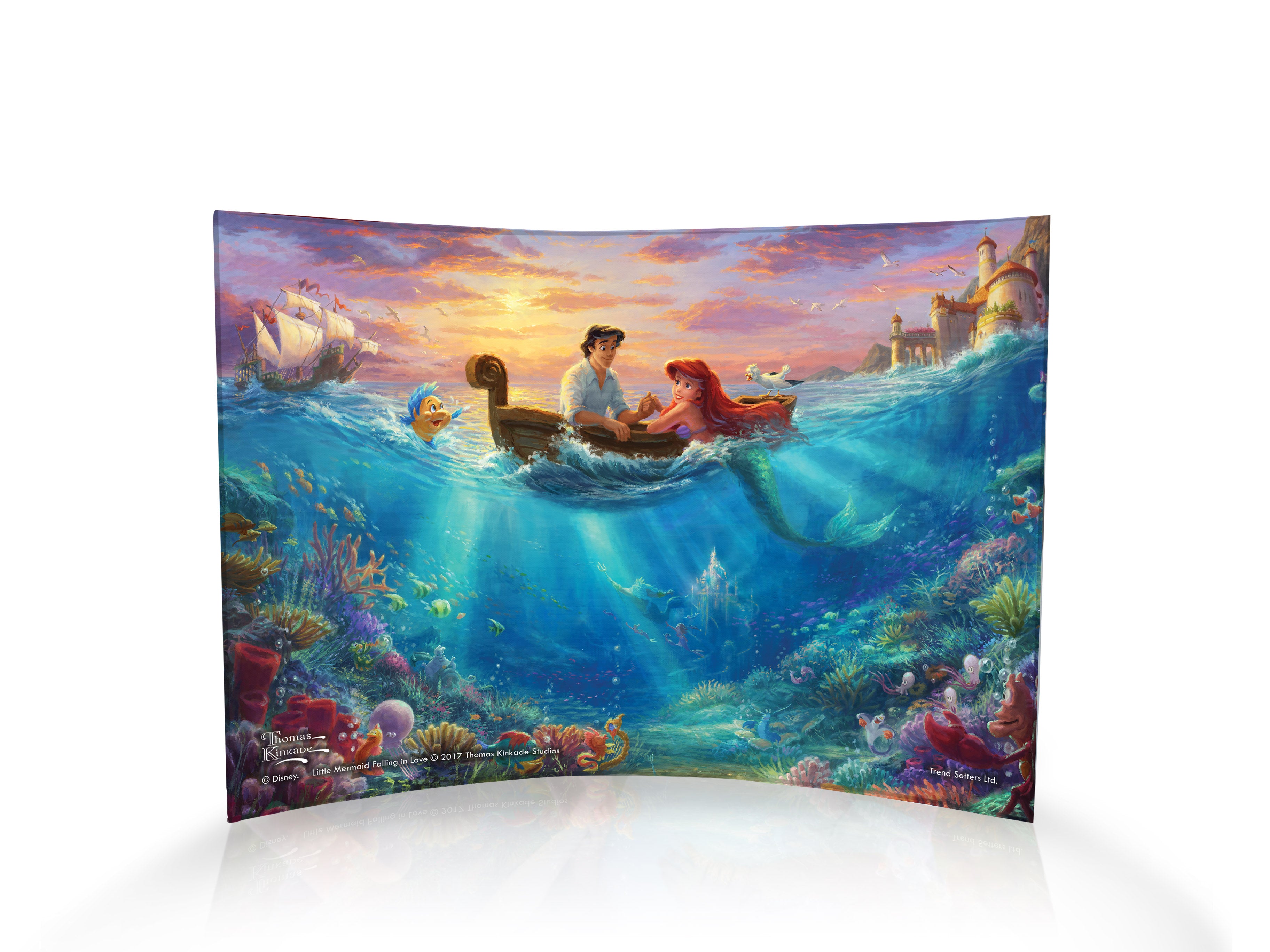 Disney (Little Mermaid Falling in Love) 10" x 7" Curved Acrylic Print ACP1007CUR309