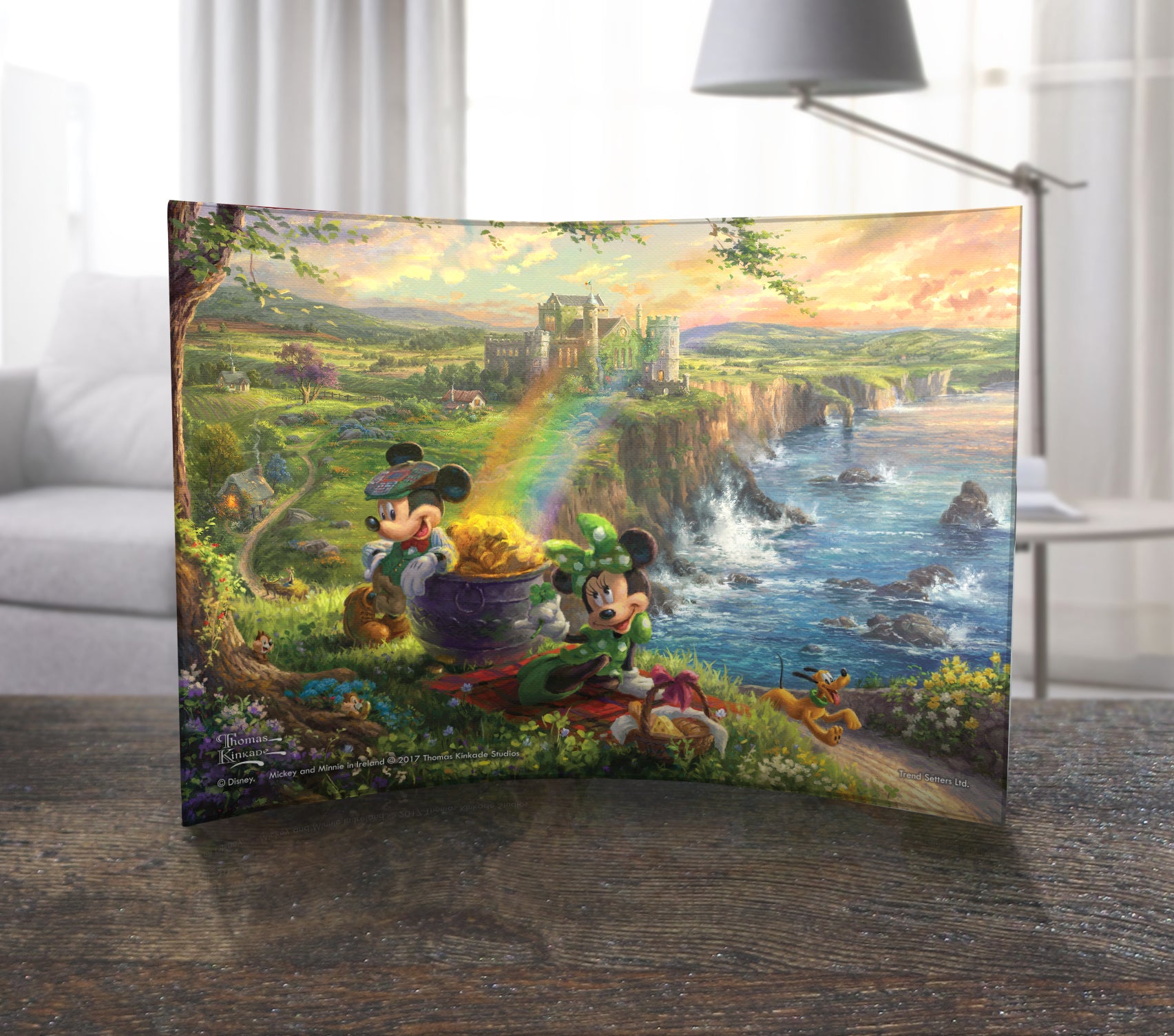 Disney (Mickey and Minnie in Ireland) 10" x 7" Curved Acrylic Print ACP1007CUR322