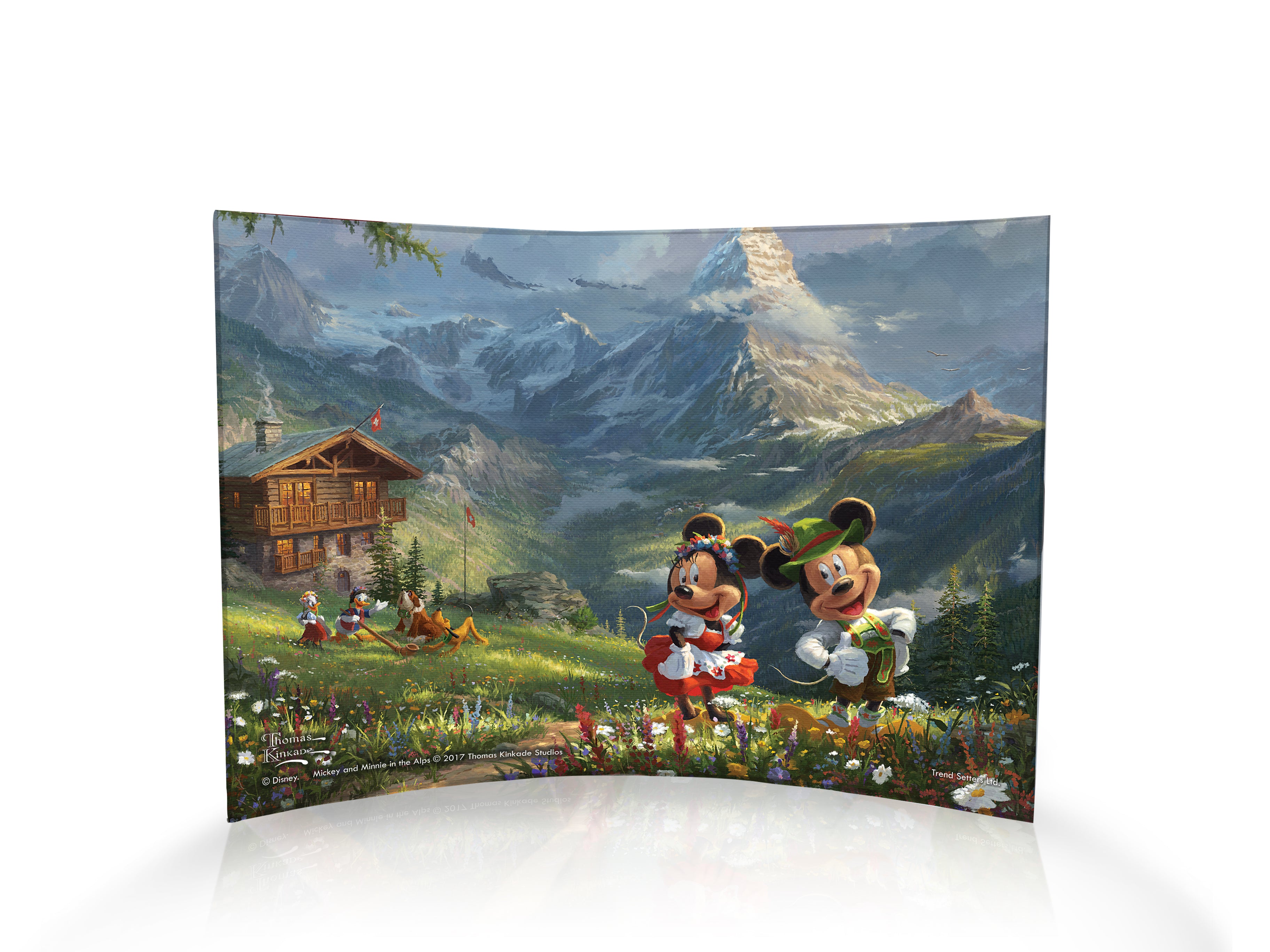 Disney (Mickey and Minnie in the Alps) 10" x 7" Curved Acrylic Print ACP1007CUR325
