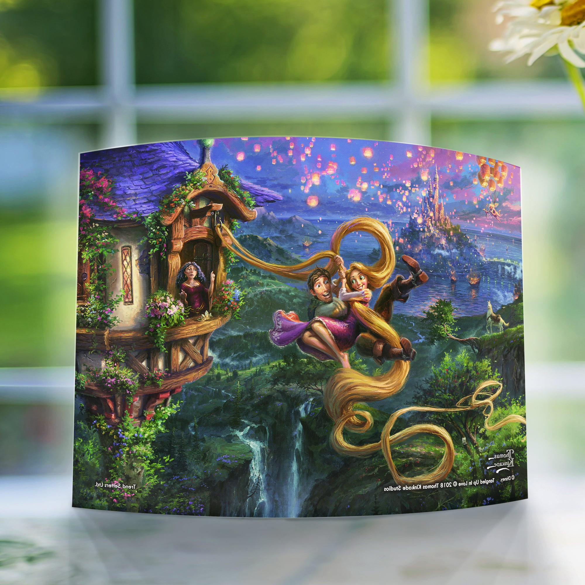 Disney (Tangled Up In Love) 10" x 7" Curved Acrylic Print featuring Artwork by Thomas Kinkade Studios ACP1007CUR366