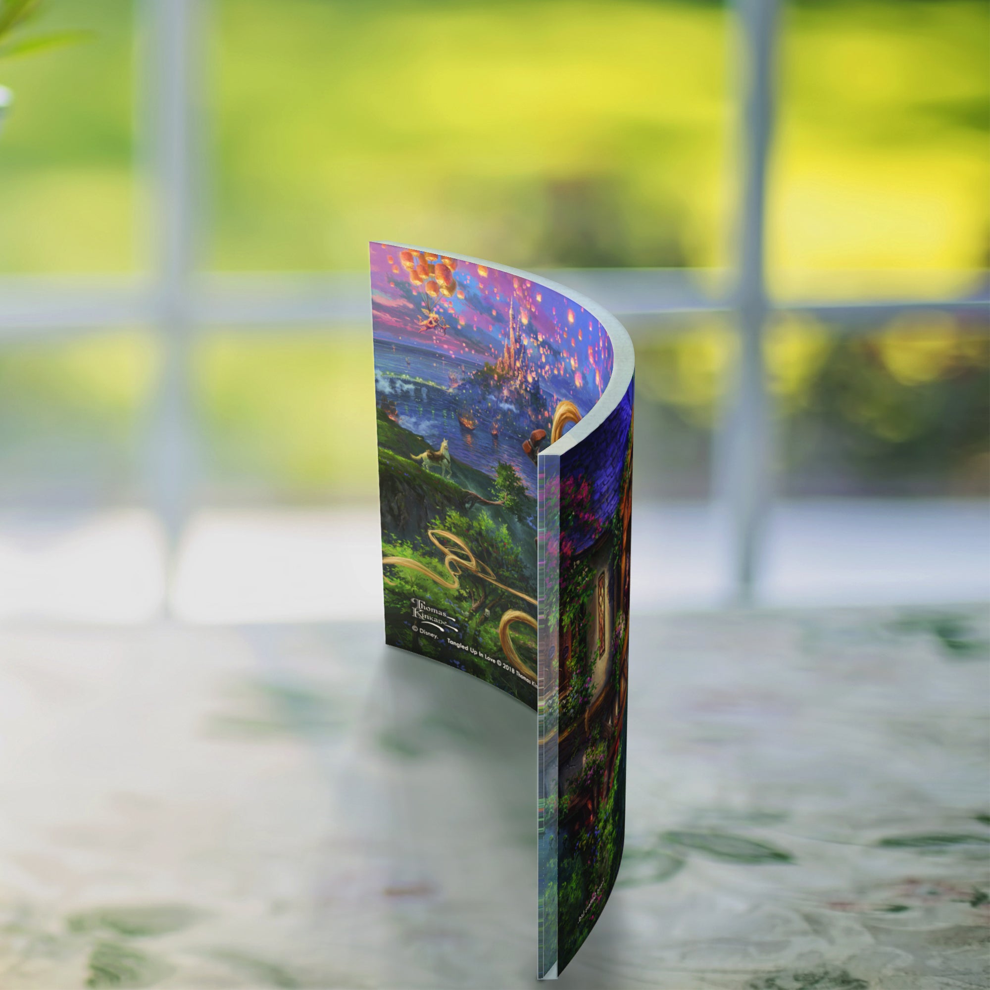 Disney (Tangled Up In Love) 10" x 7" Curved Acrylic Print featuring Artwork by Thomas Kinkade Studios ACP1007CUR366