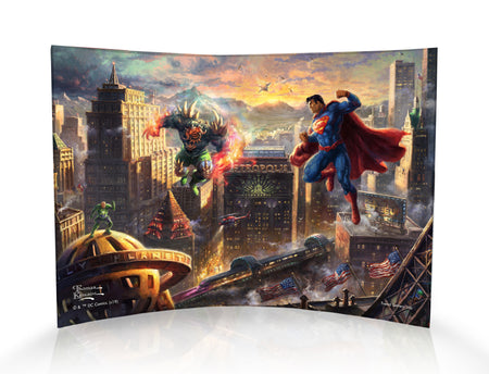 DC Comics (Superman  Man of Steel) 10 x 7 Curved Acrylic Print  Thomas Kinkade Studios Art ACP1007CUR368