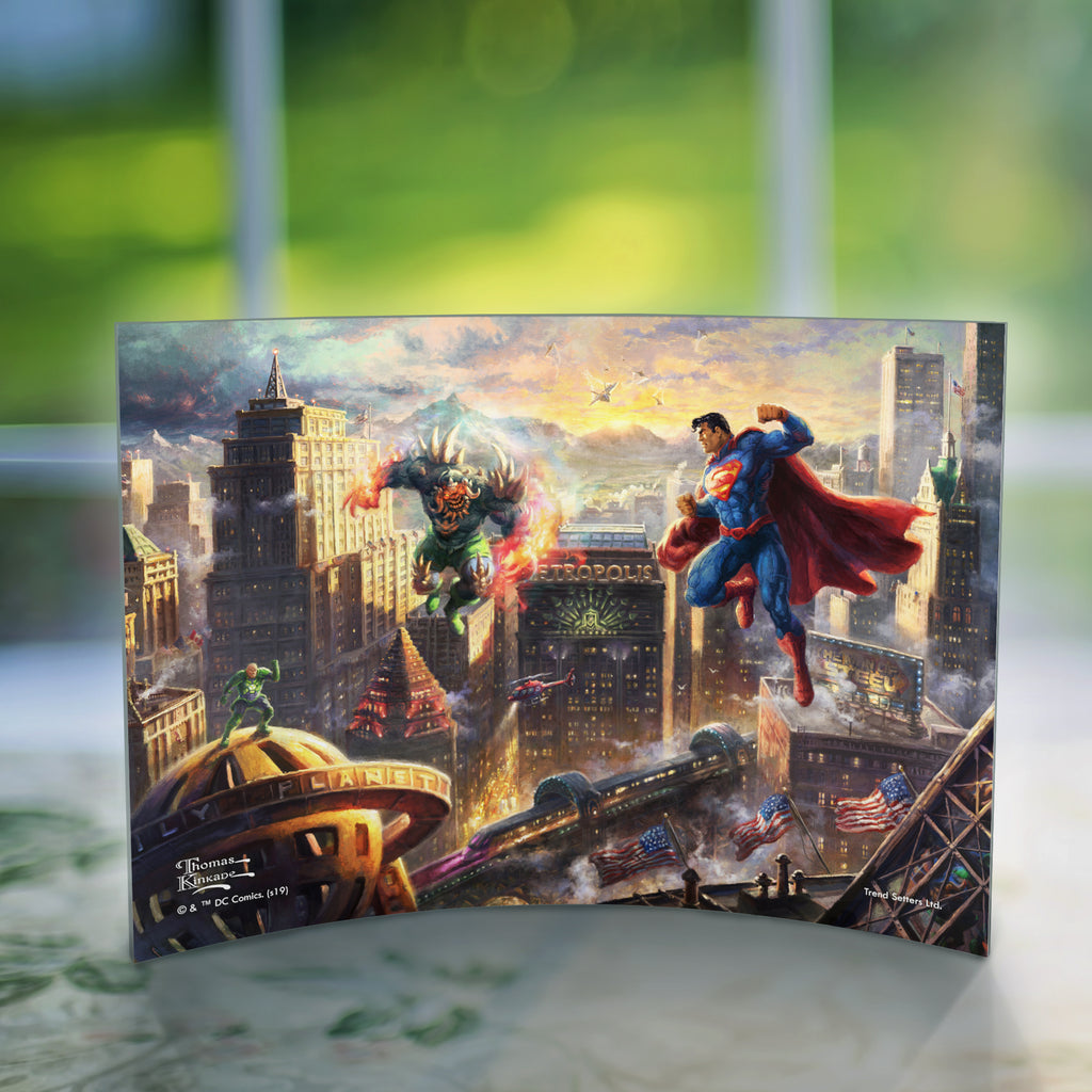 DC Comics (Superman  Man of Steel) 10 x 7 Curved Acrylic Print  Thomas Kinkade Studios Art ACP1007CUR368