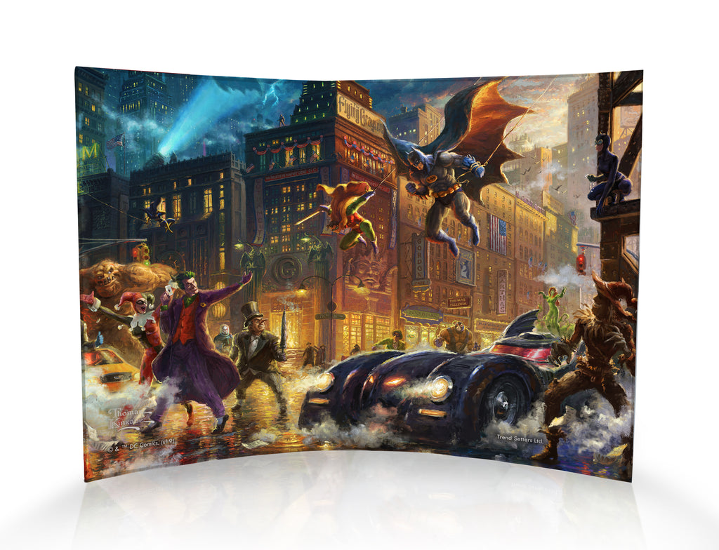 DC Comics (The Dark Knight Saves Gotham City) 10 x 7 Curved Acrylic Print  Thomas Kinkade Studios Art ACP1007CUR369