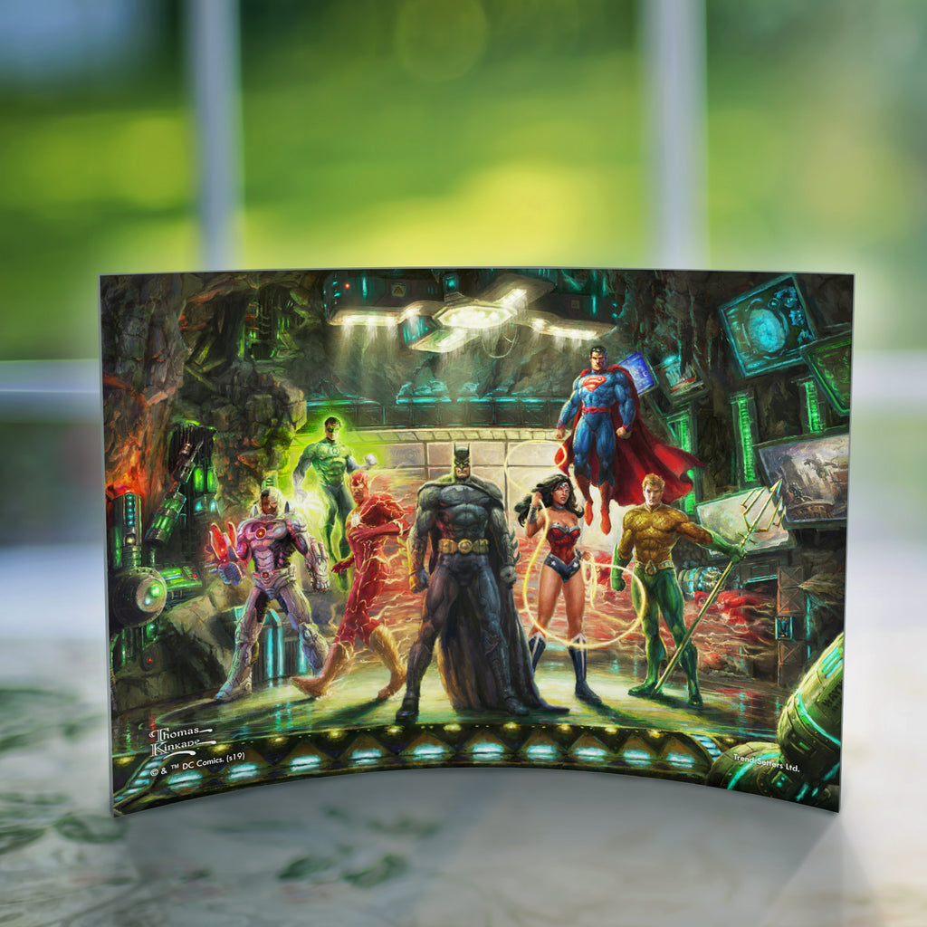 DC Comics (The Justice League) 10 x 7 Curved Acrylic Print  Thomas Kinkade Studios Art ACP1007CUR370