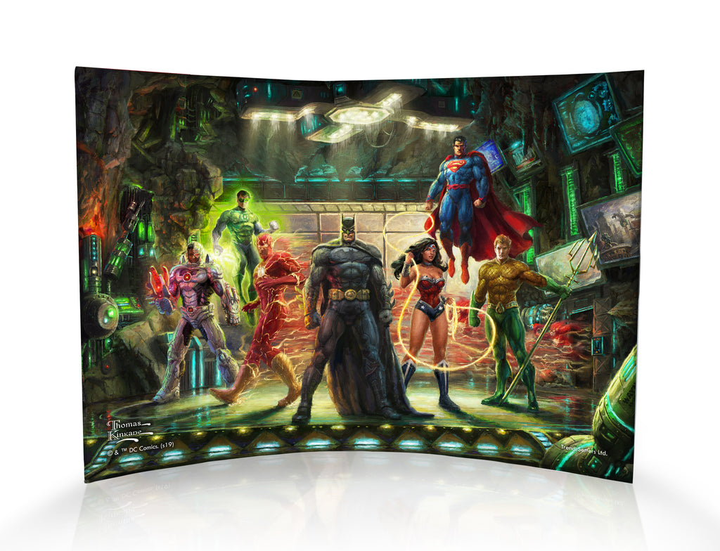 DC Comics (The Justice League) 10 x 7 Curved Acrylic Print  Thomas Kinkade Studios Art ACP1007CUR370