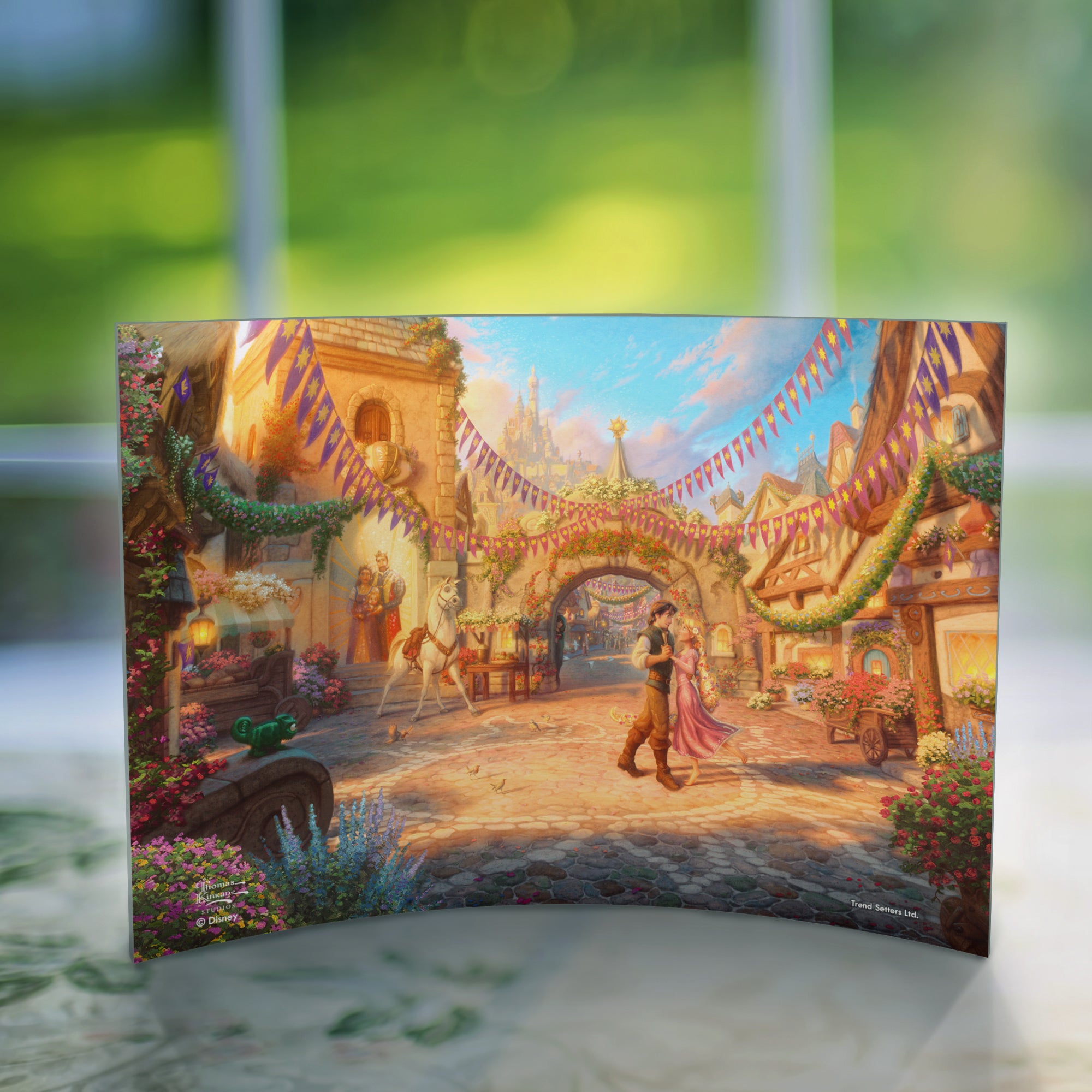 Disney (Rapunzel Dancing in the Sunlit Courtyard) 10" x 7" Curved Acrylic Print ACP1007CUR588