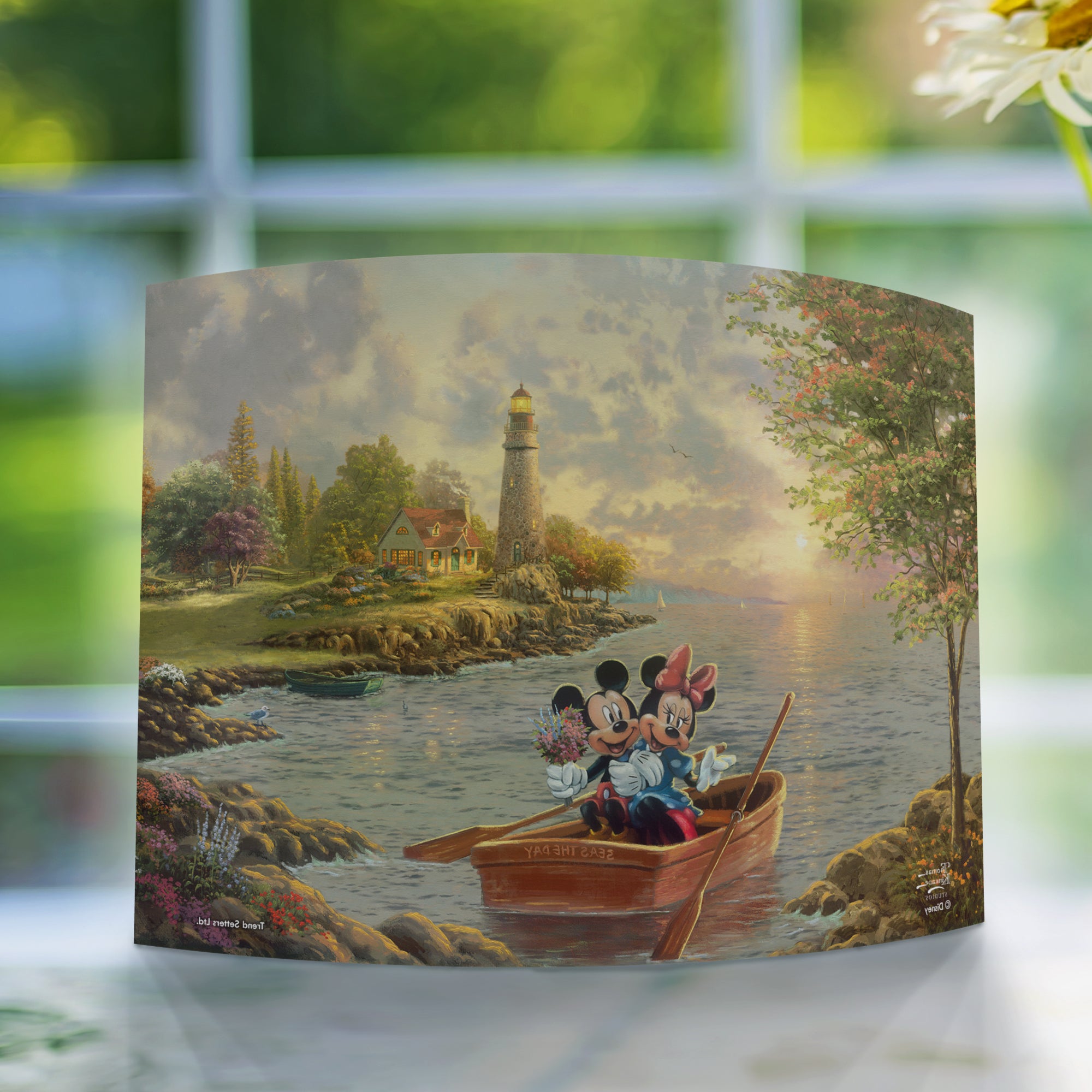 Disney (Mickey and Minnie Mouse - Lighthouse Cove) 10" x 7" Curved Acrylic Print ACP1007CUR596