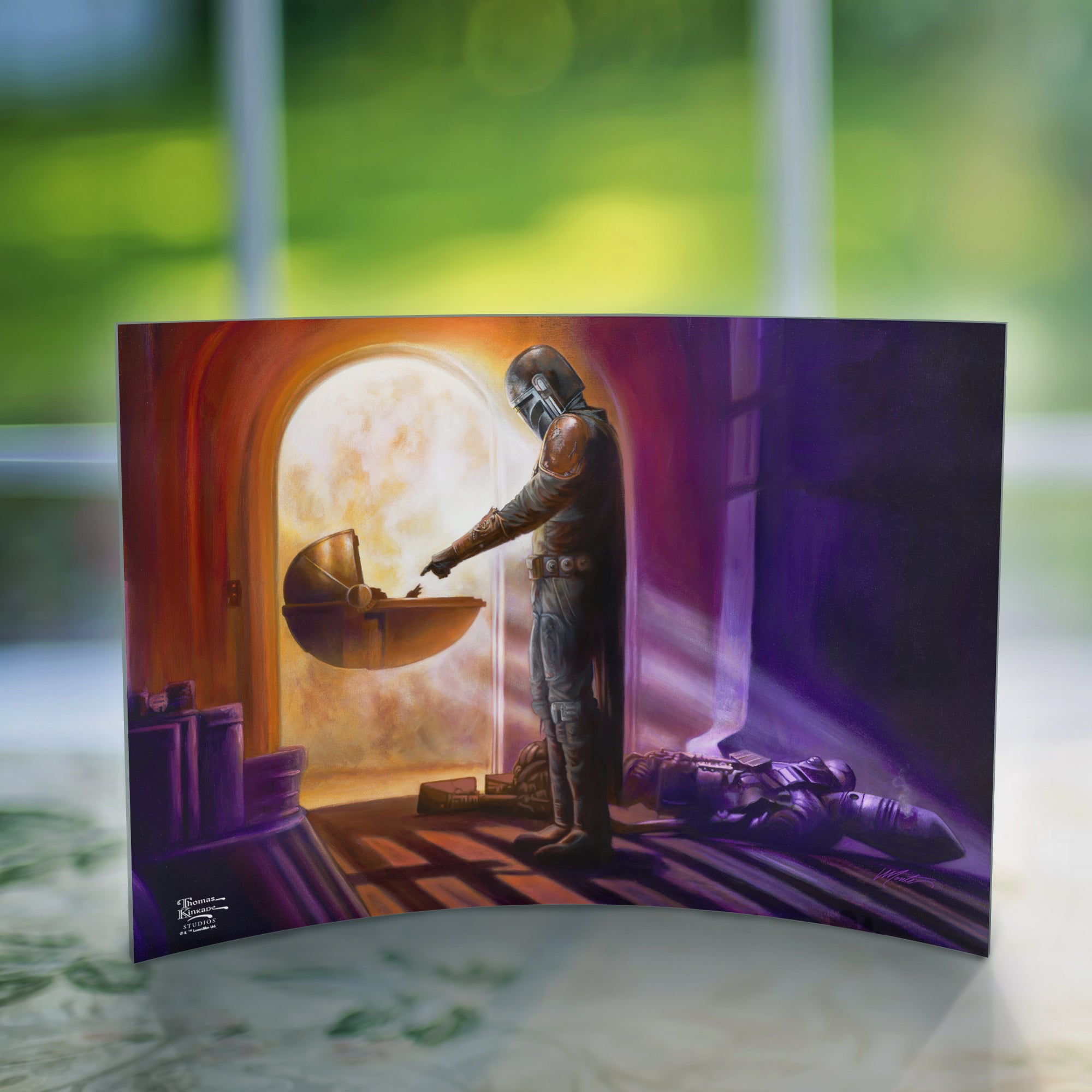 Star Wars (The Mandalorian - Turning Point By Monte Moore) 10" x 7" Curved Acrylic Print ACP1007CUR621