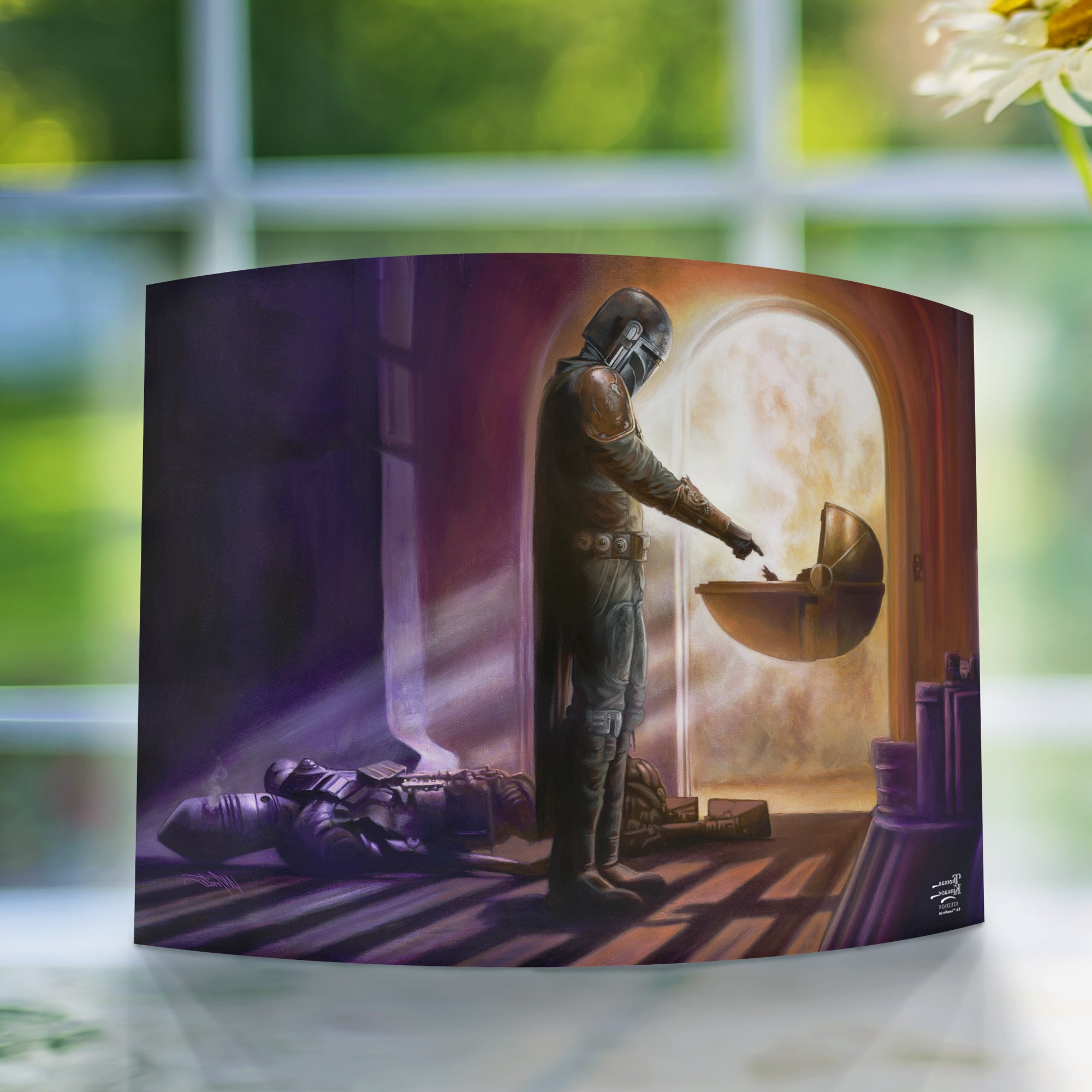 Star Wars (The Mandalorian - Turning Point By Monte Moore) 10" x 7" Curved Acrylic Print ACP1007CUR621