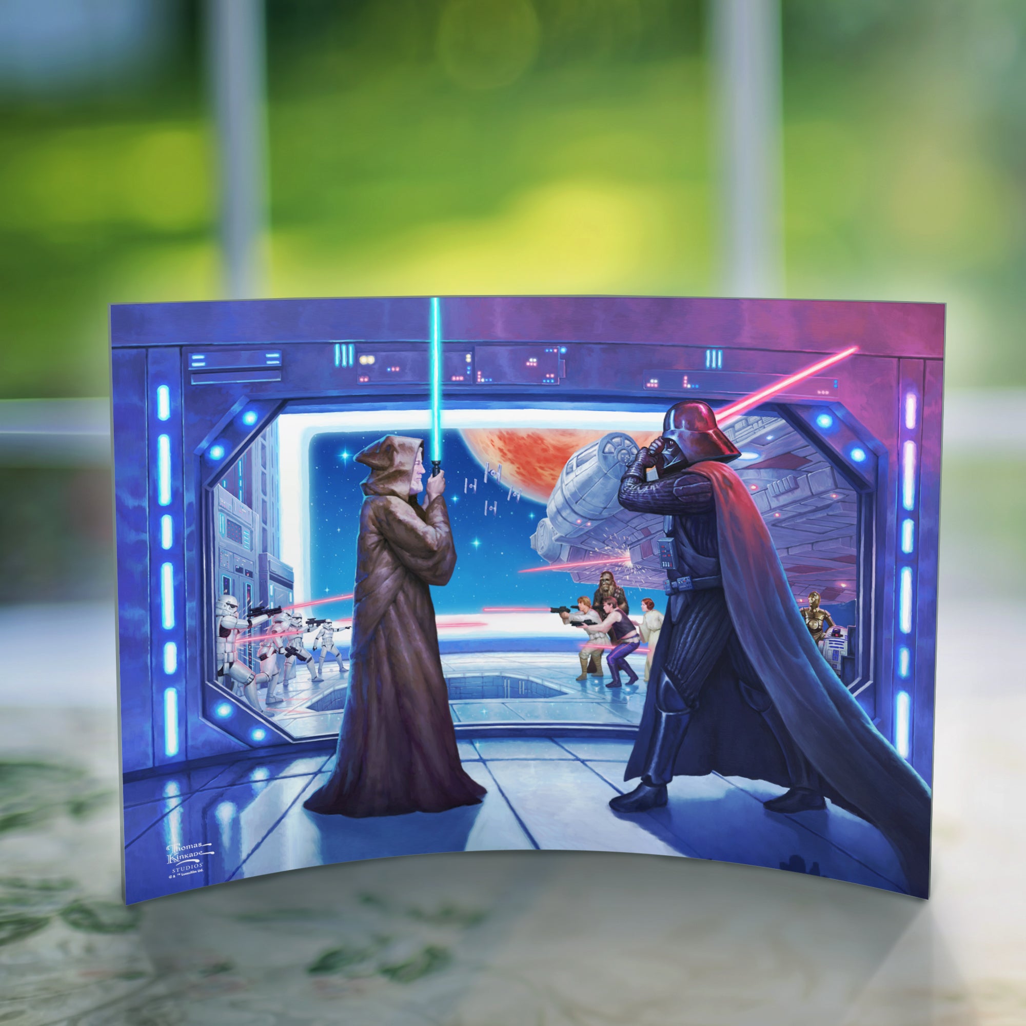 Star Wars (Obi Wans Final Battle) 10" x 7" Curved Acrylic Print ACP1007CUR622