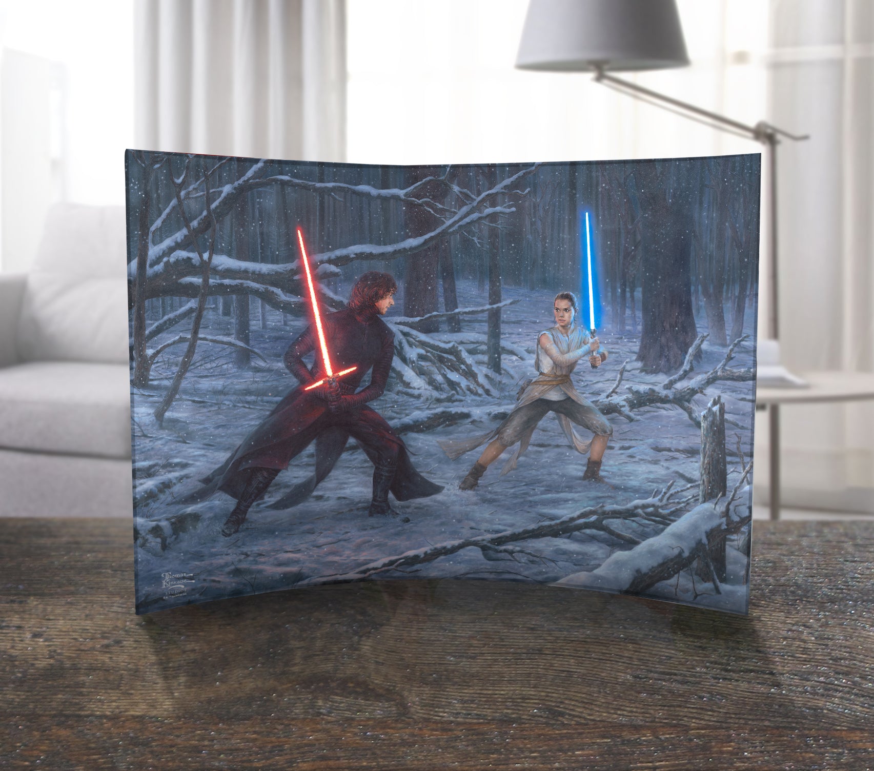 Star Wars (The Duel Rey vs. Ren) 10" x 7" Curved Acrylic Print ACP1007CUR625