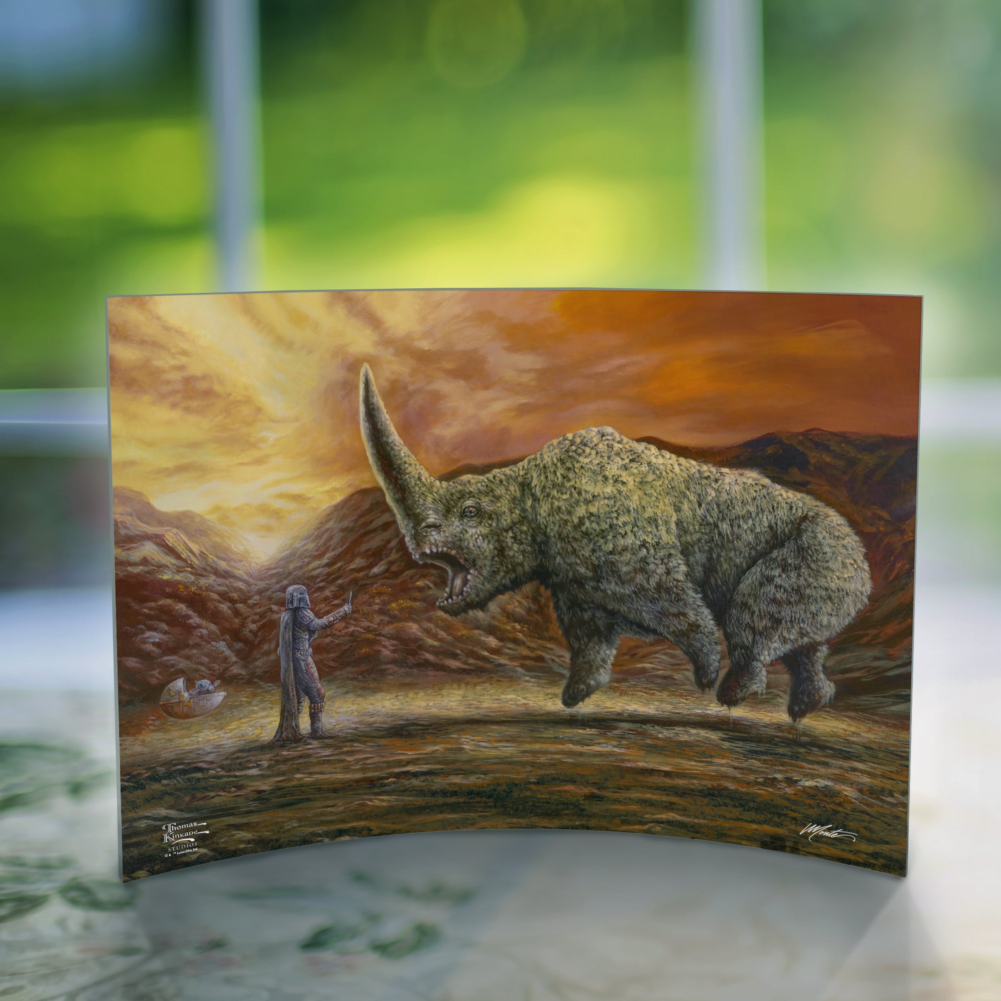 Star Wars (The Mandalorian - The Mudhorn) 10" x 7" Curved Acrylic Print ACP1007CUR635