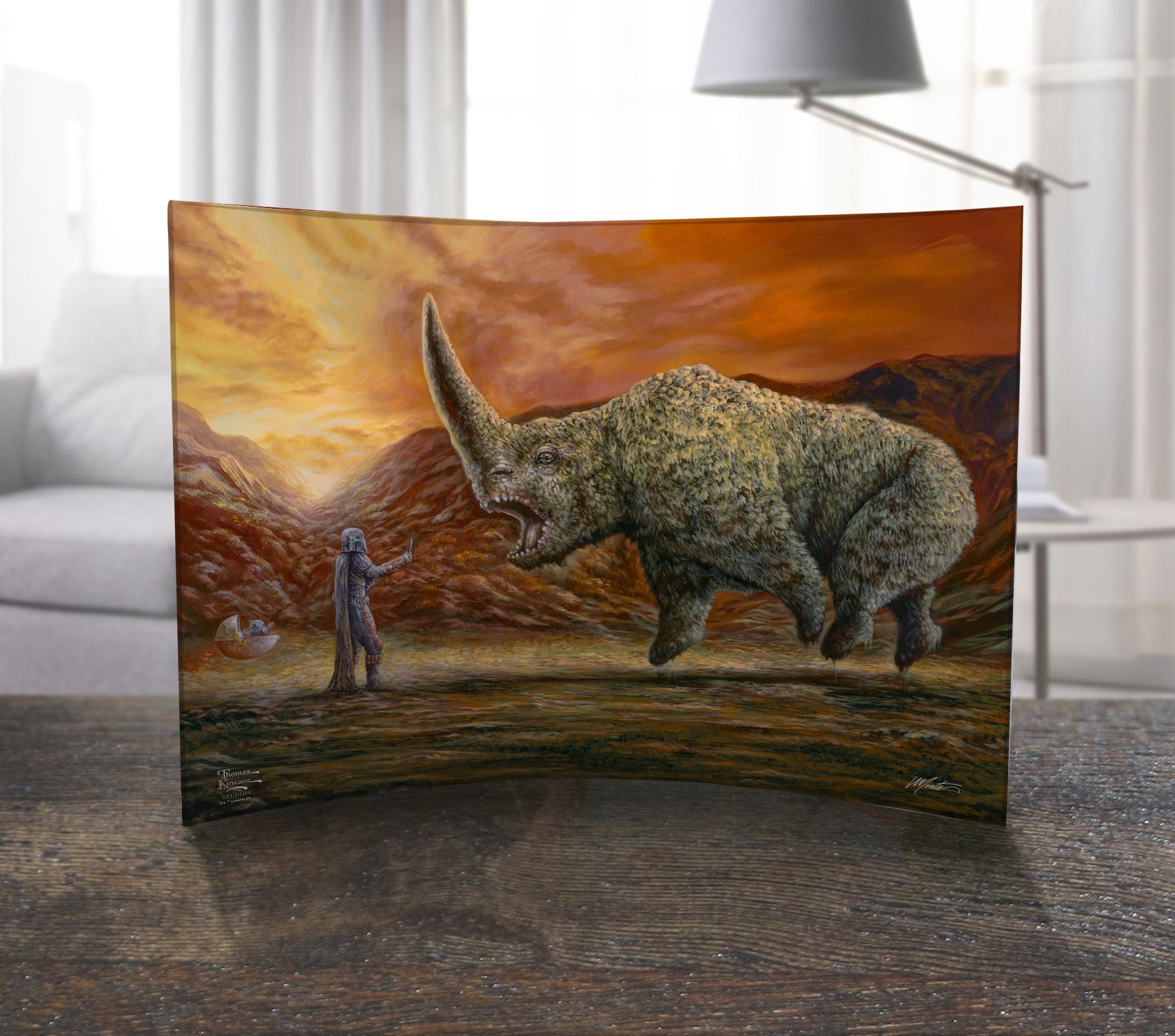 Star Wars (The Mandalorian - The Mudhorn) 10" x 7" Curved Acrylic Print ACP1007CUR635