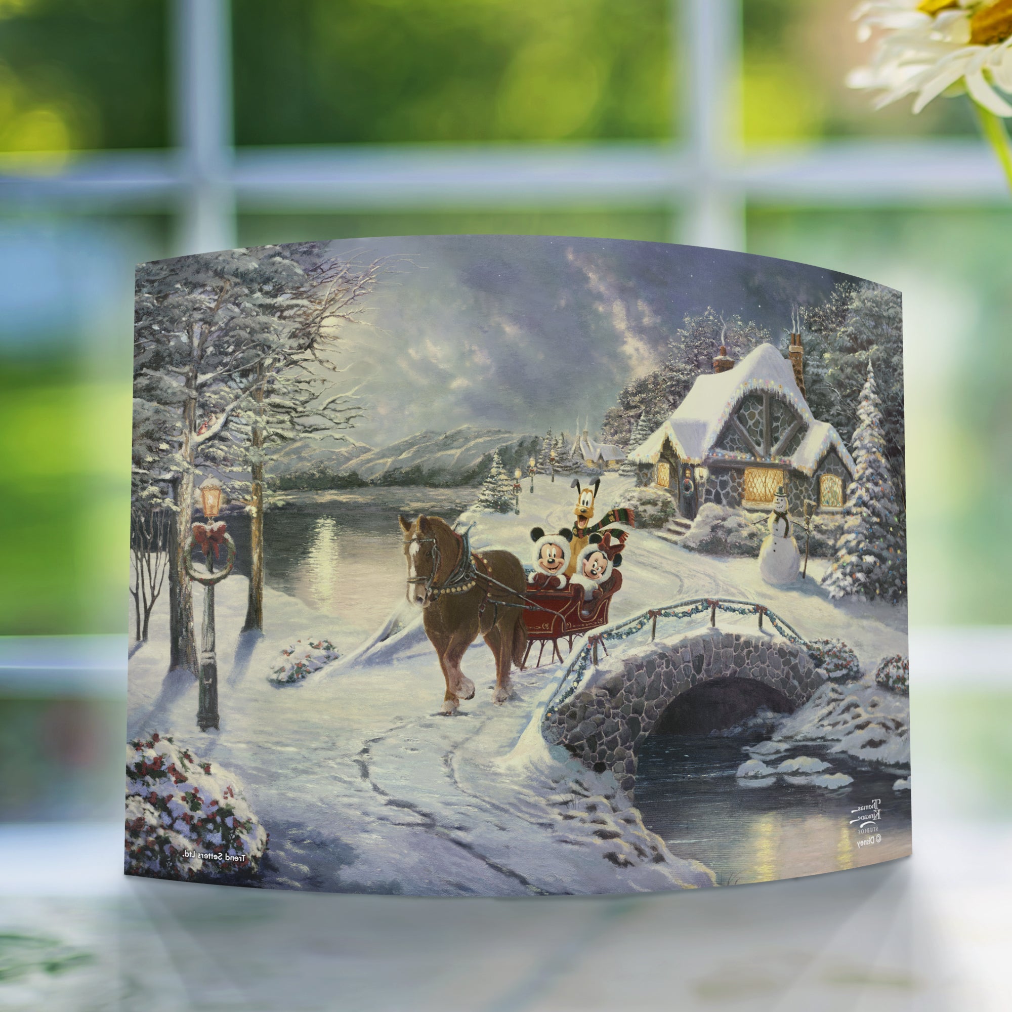 Disney (Mickey and Minnie Evening Sleigh Ride) 10" x 7" Curved Acrylic Print ACP1007CUR639