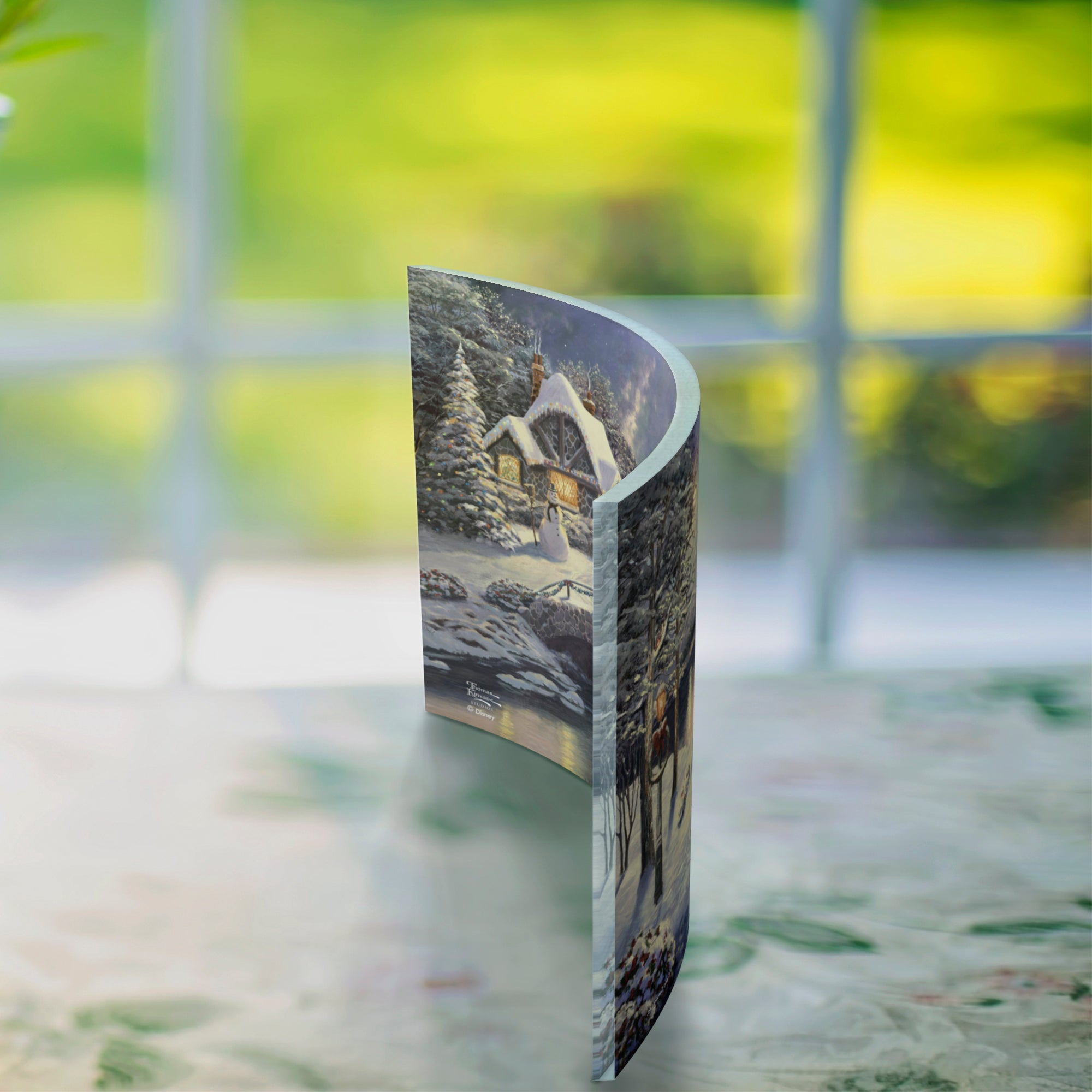 Disney (Mickey and Minnie Evening Sleigh Ride) 10" x 7" Curved Acrylic Print ACP1007CUR639