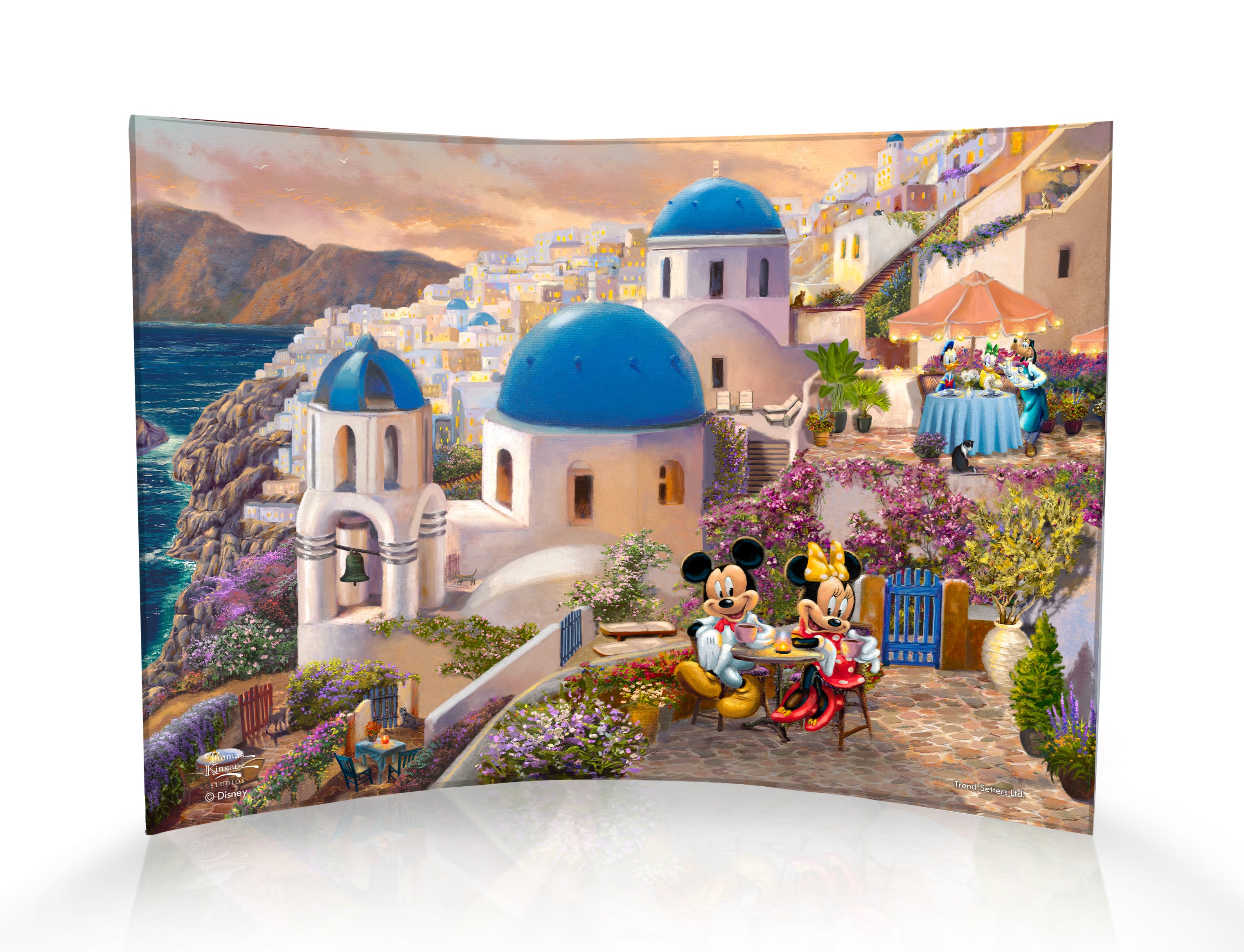 Disney (Mickey and Minnie in Greece) 10" x 7" Curved Acrylic Print ACP1007CUR649