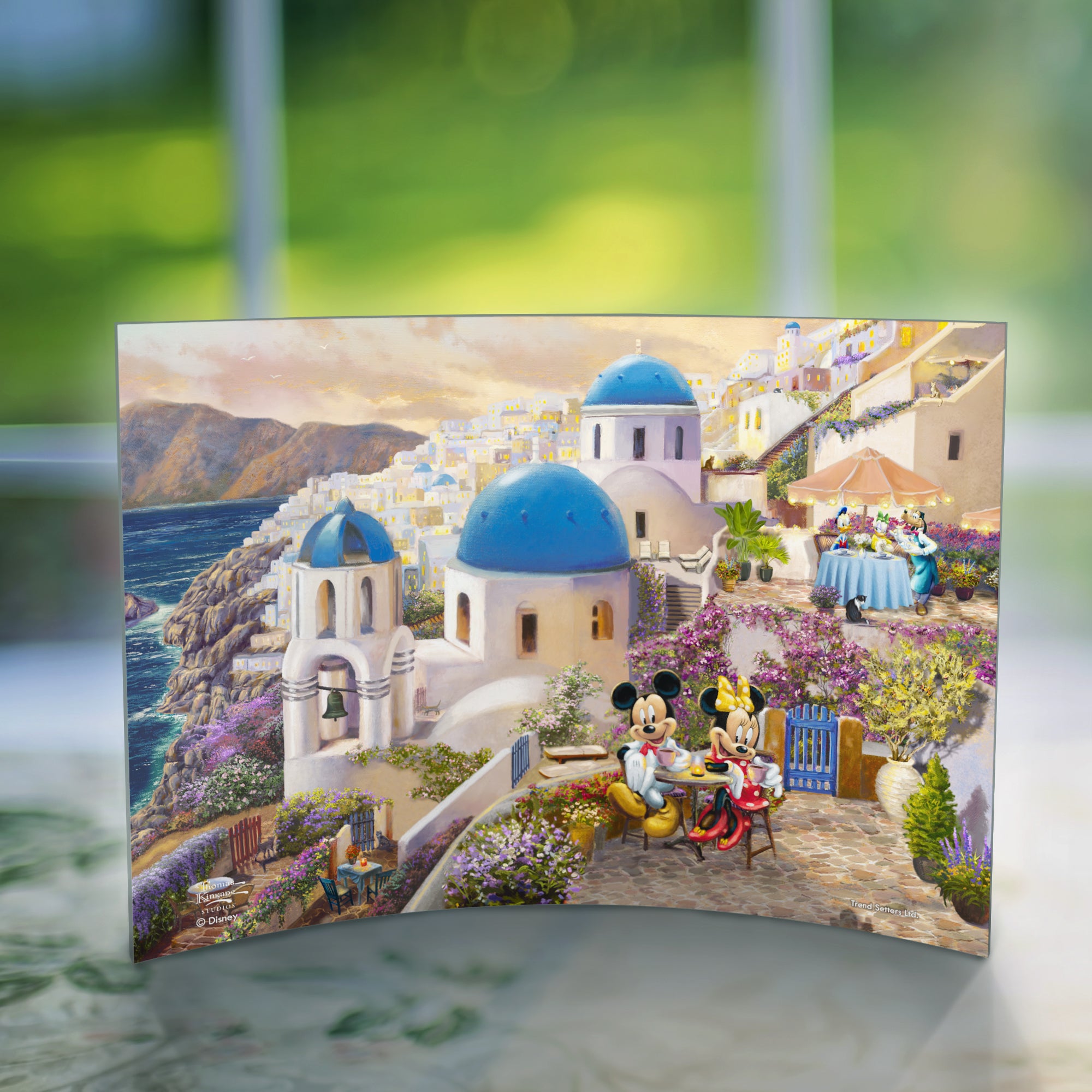 Disney (Mickey and Minnie in Greece) 10" x 7" Curved Acrylic Print ACP1007CUR649