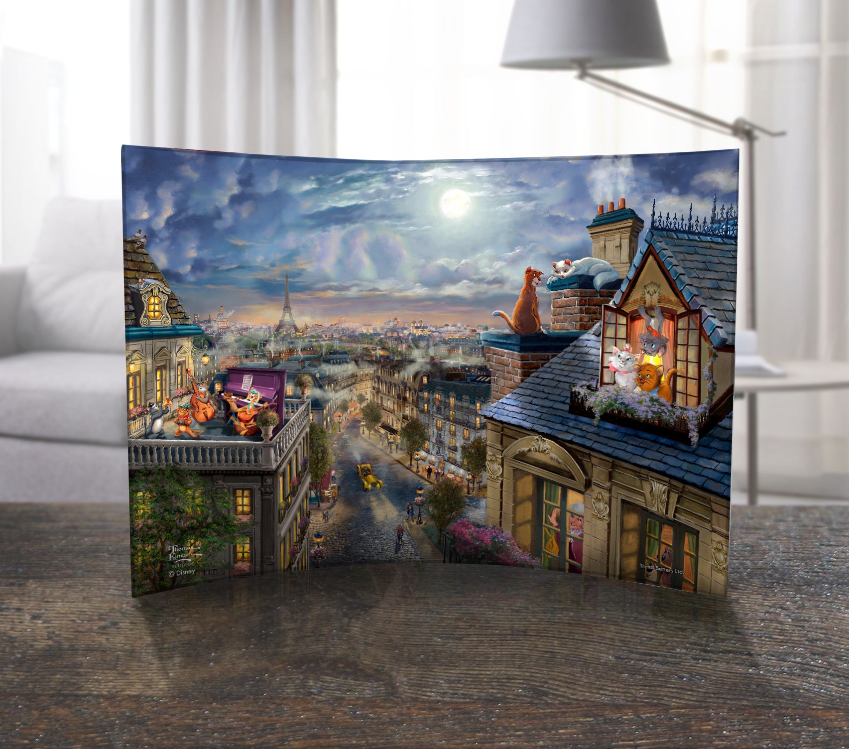 Disney (The Aristocats - Love Under the Moon) 10" x 7" Curved Acrylic Print ACP1007CUR653