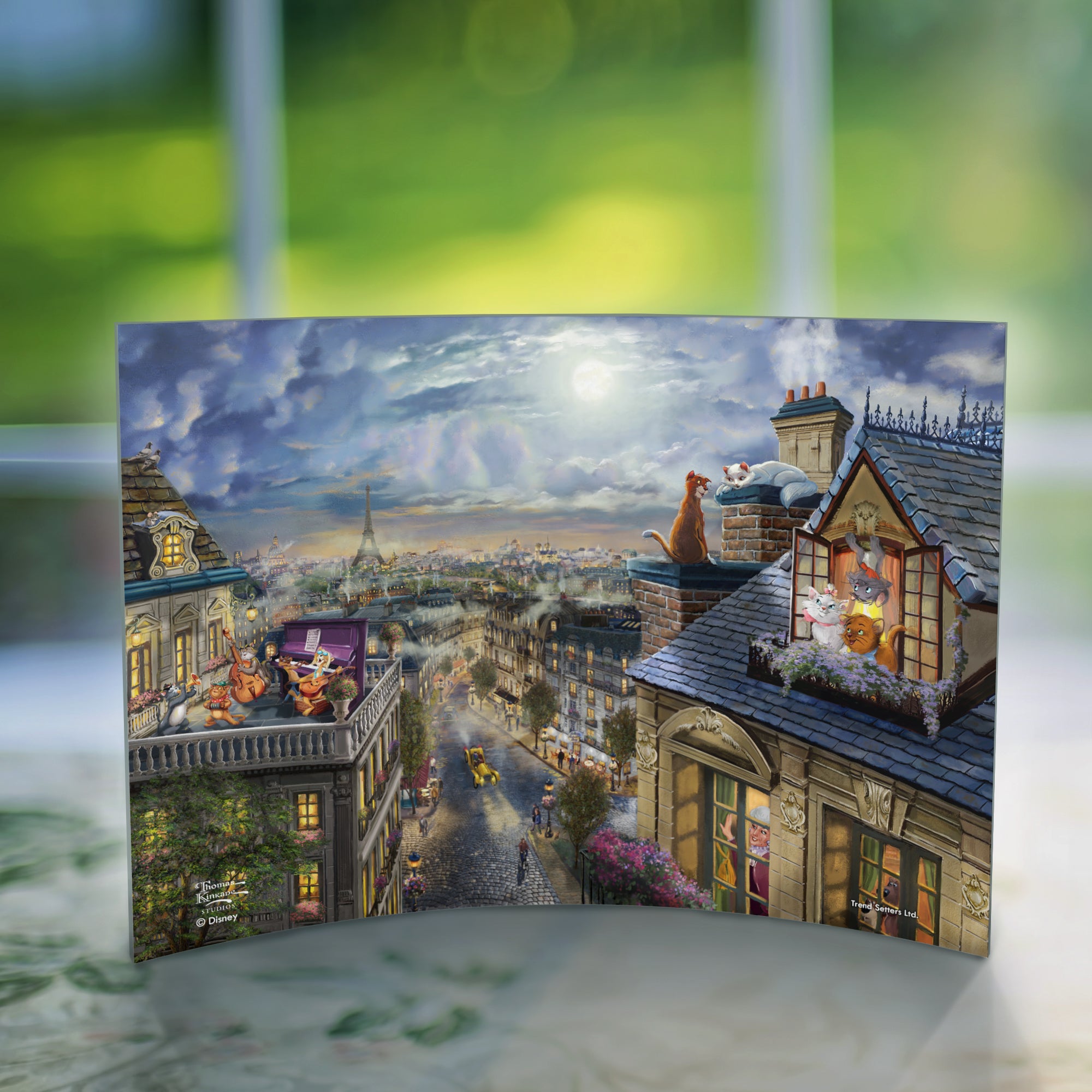 Disney (The Aristocats - Love Under the Moon) 10" x 7" Curved Acrylic Print ACP1007CUR653