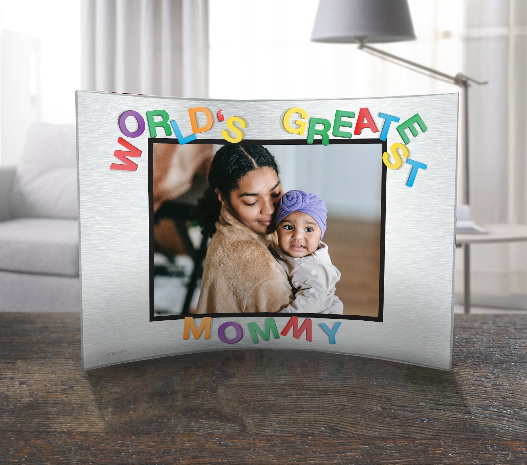 Mother's Day Collection (World's Greatest Mom - Personalized)  10" x 7" Curved Acrylic Print