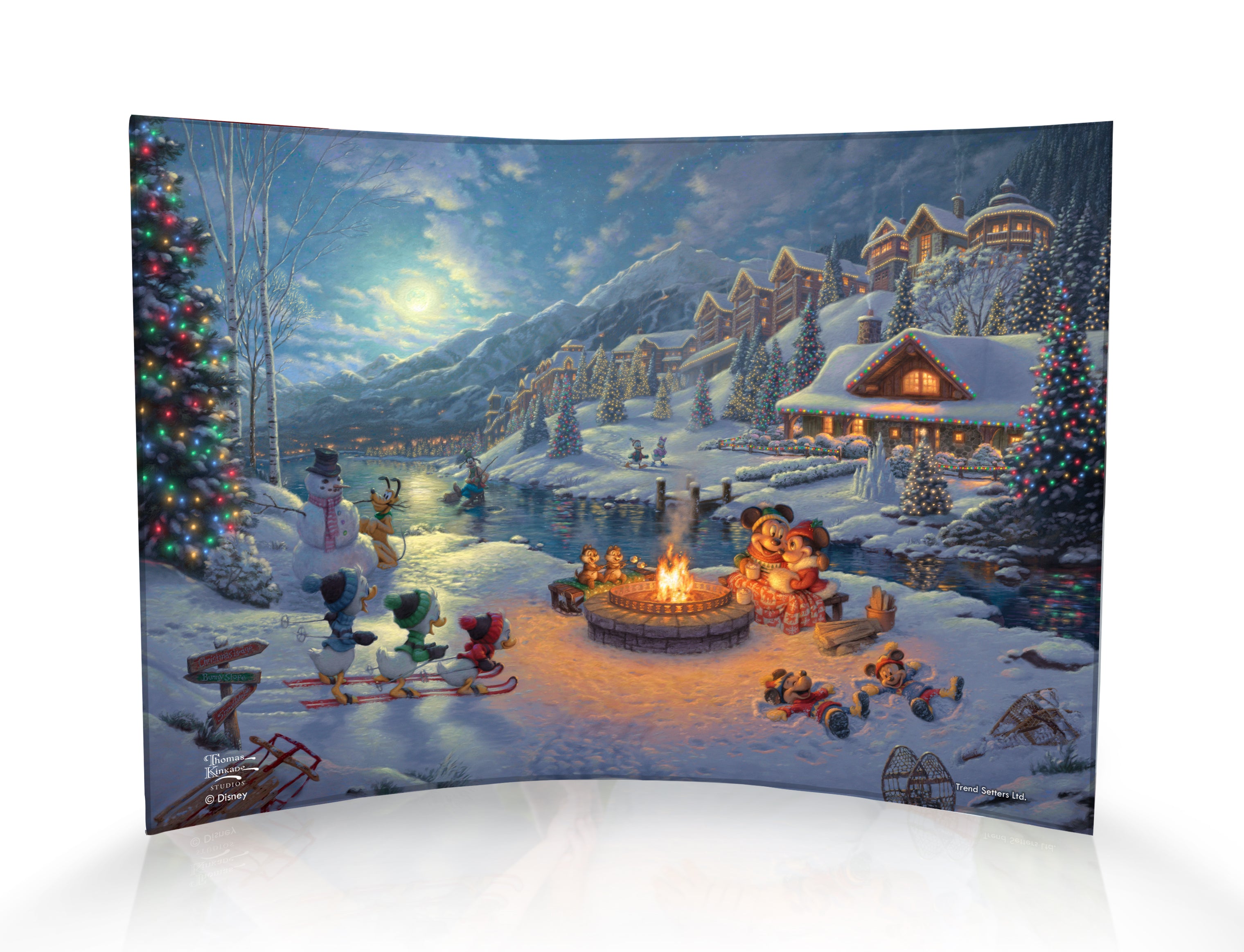 Disney (Mickey and Minnie Christmas Lodge) 10" x 7" Curved Acrylic Print ACP1007CUR664
