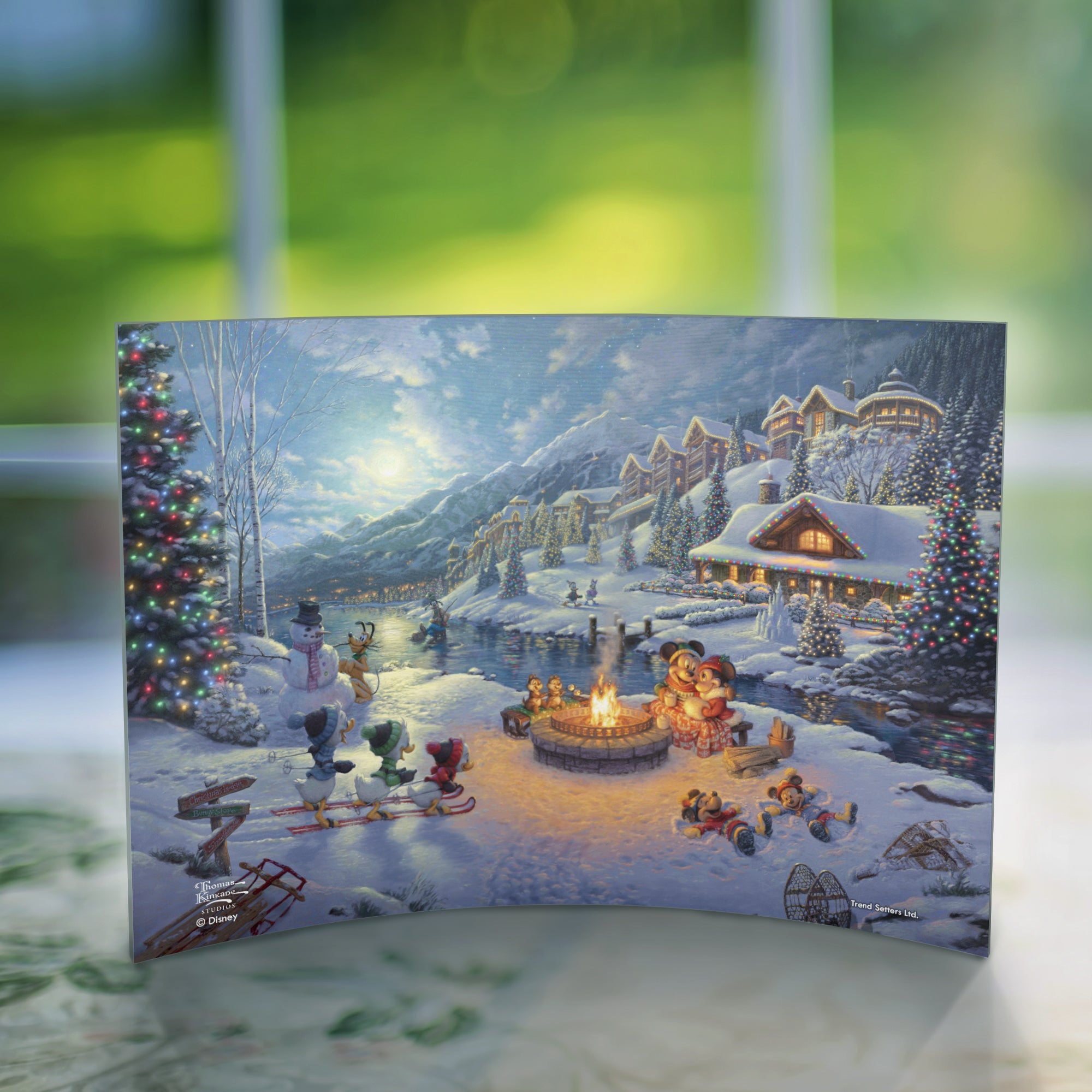 Disney (Mickey and Minnie Christmas Lodge) 10" x 7" Curved Acrylic Print ACP1007CUR664