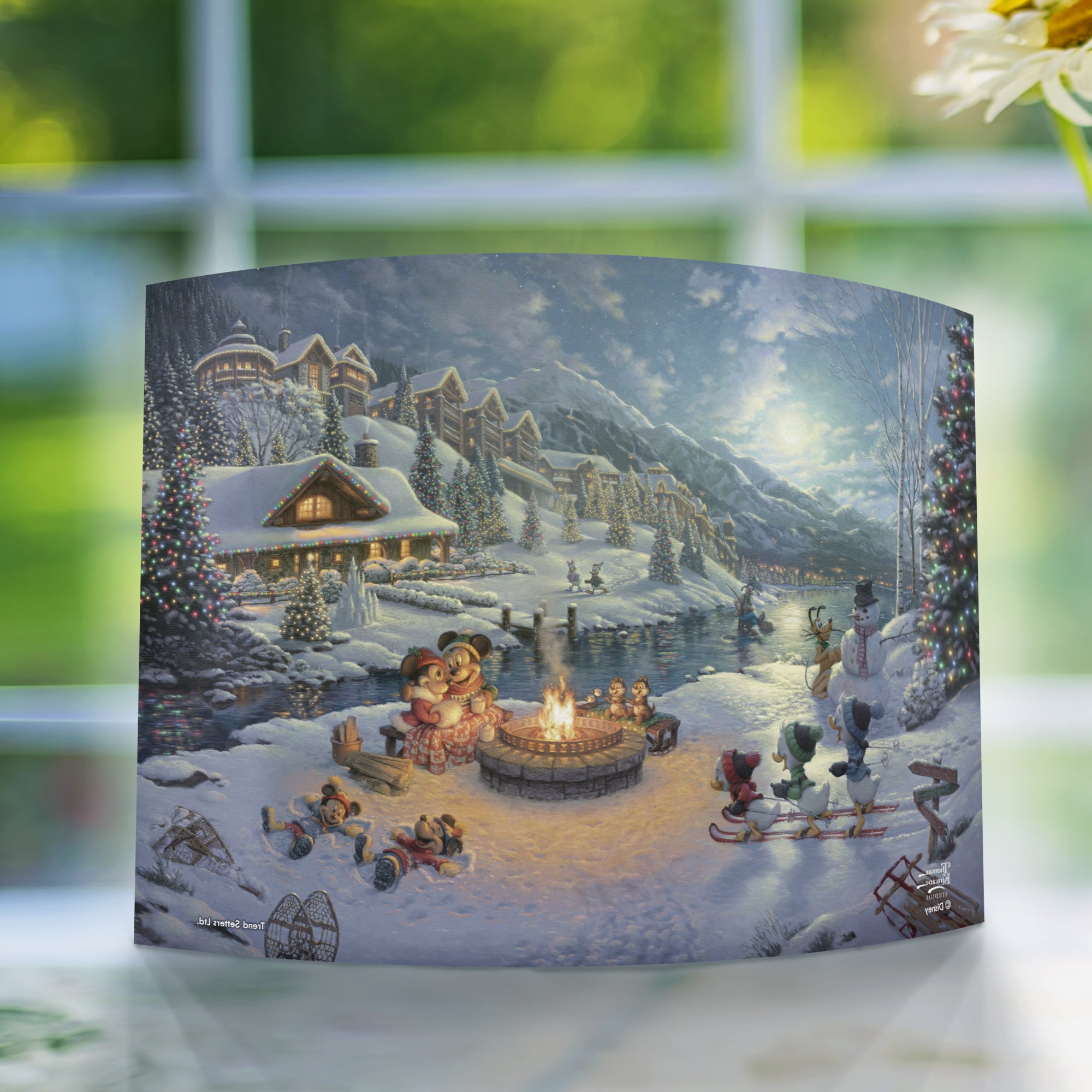 Disney (Mickey and Minnie Christmas Lodge) 10" x 7" Curved Acrylic Print ACP1007CUR664