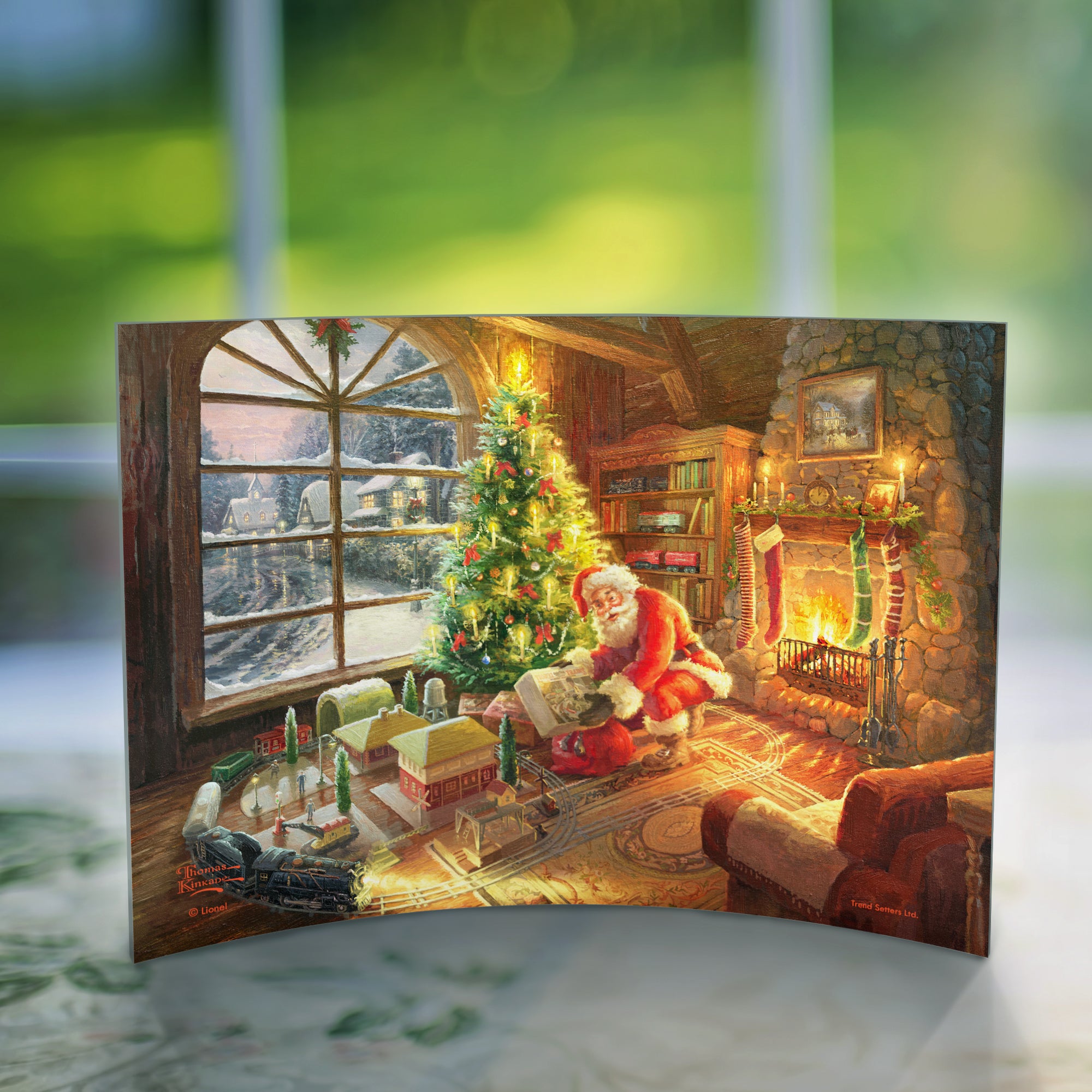 Thomas Kinkade Studios (Lionel Train - Santas Special Delivery) 10" x 7" Curved Acrylic Print ACP1007CUR684