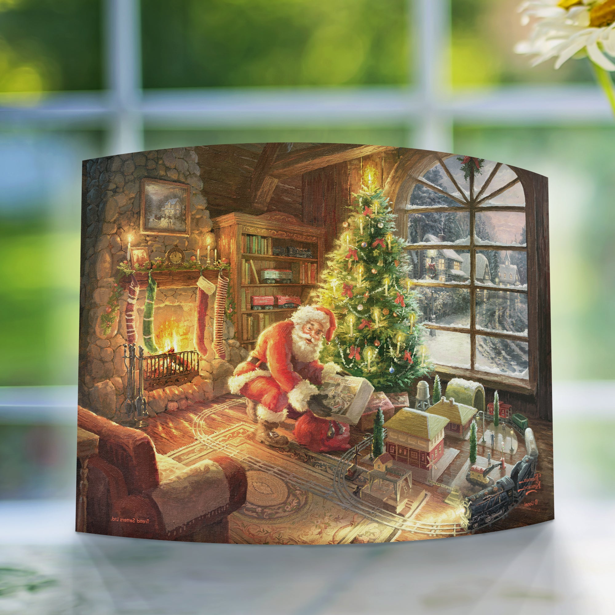 Thomas Kinkade Studios (Lionel Train - Santas Special Delivery) 10" x 7" Curved Acrylic Print ACP1007CUR684