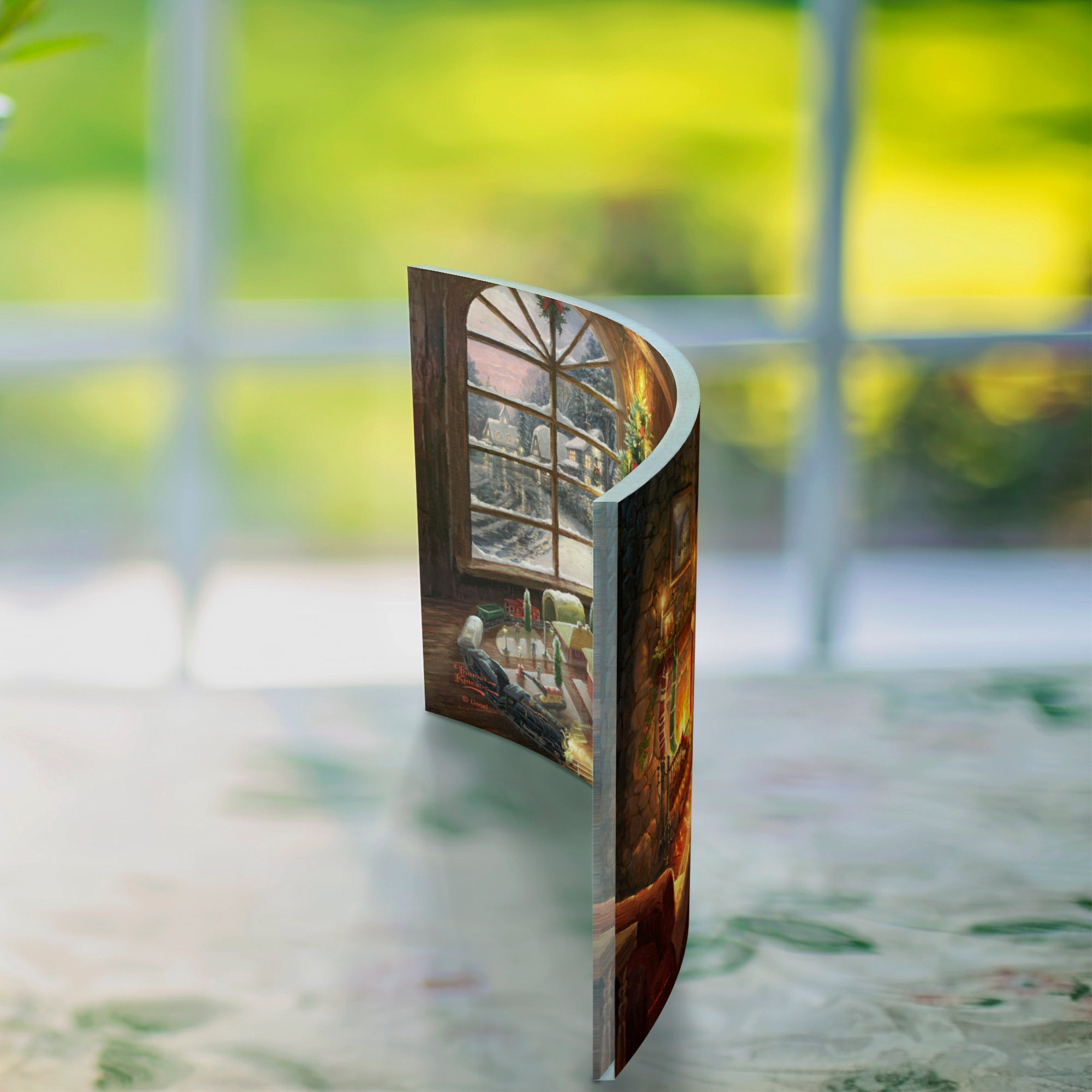 Thomas Kinkade Studios (Lionel Train - Santas Special Delivery) 10" x 7" Curved Acrylic Print ACP1007CUR684