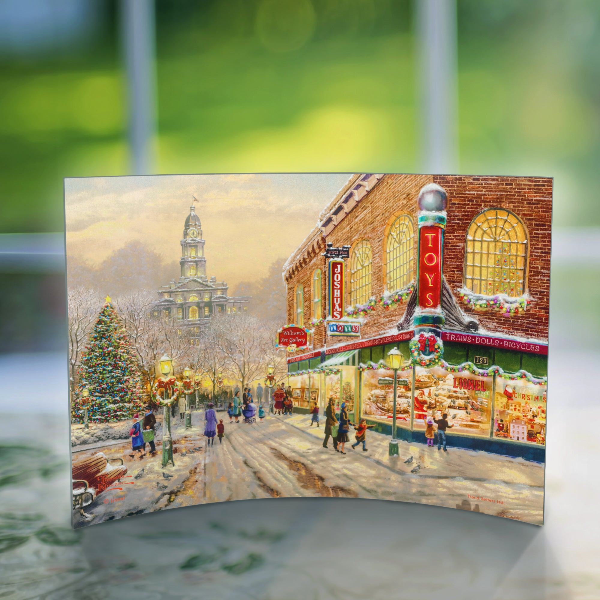 Thomas Kinkade Studios (Lionel Train - A Christmas Wish) 10" x 7" Curved Acrylic Print ACP1007CUR685