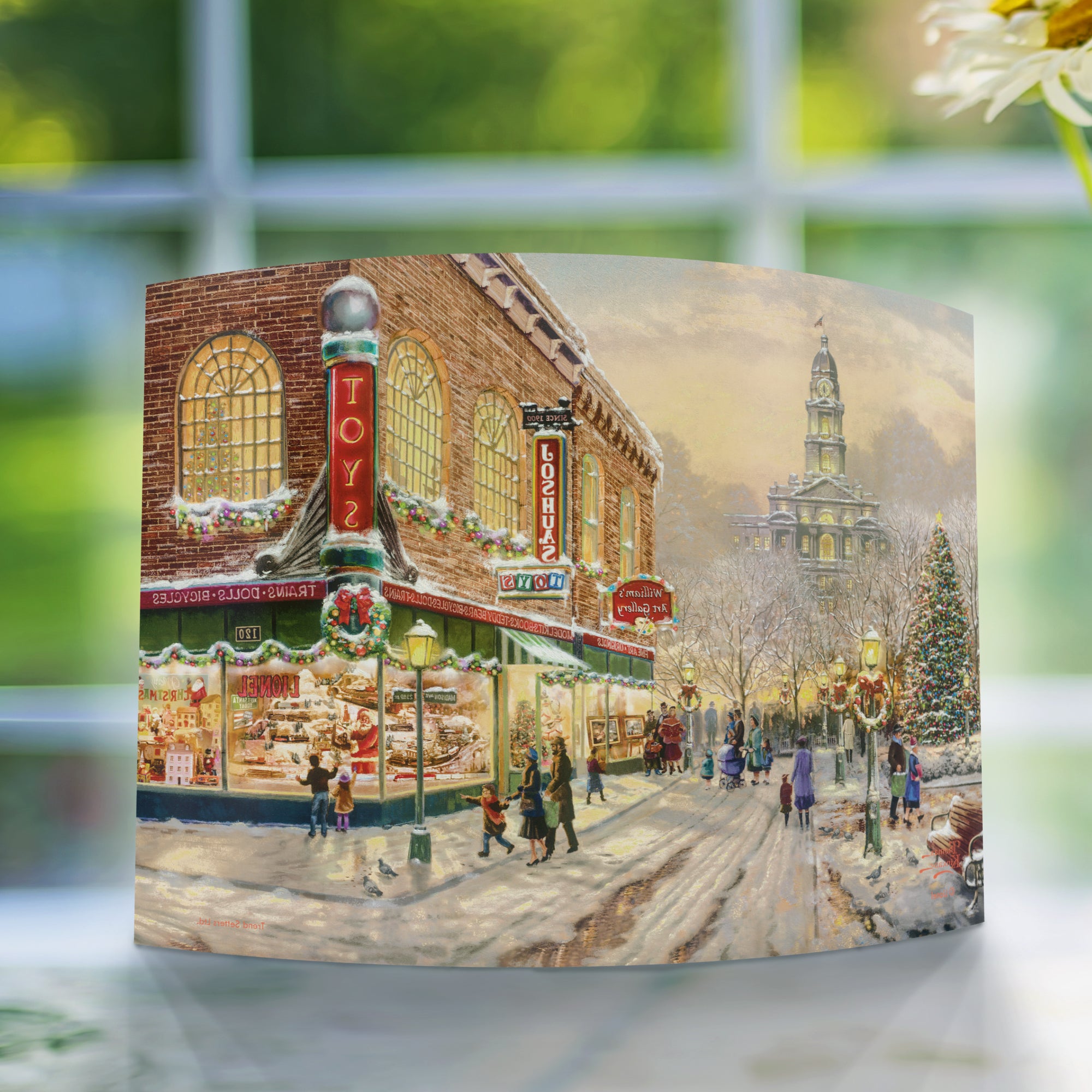 Thomas Kinkade Studios (Lionel Train - A Christmas Wish) 10" x 7" Curved Acrylic Print ACP1007CUR685
