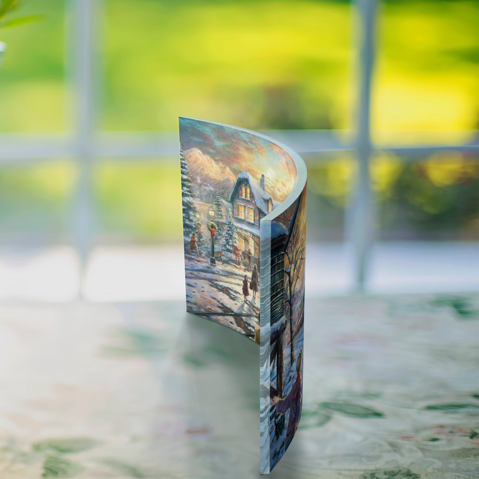 Thomas Kinkade Studios (Lionel Train - All Aboard for Christmas) 10" x 7" Curved Acrylic Print ACP1007CUR686