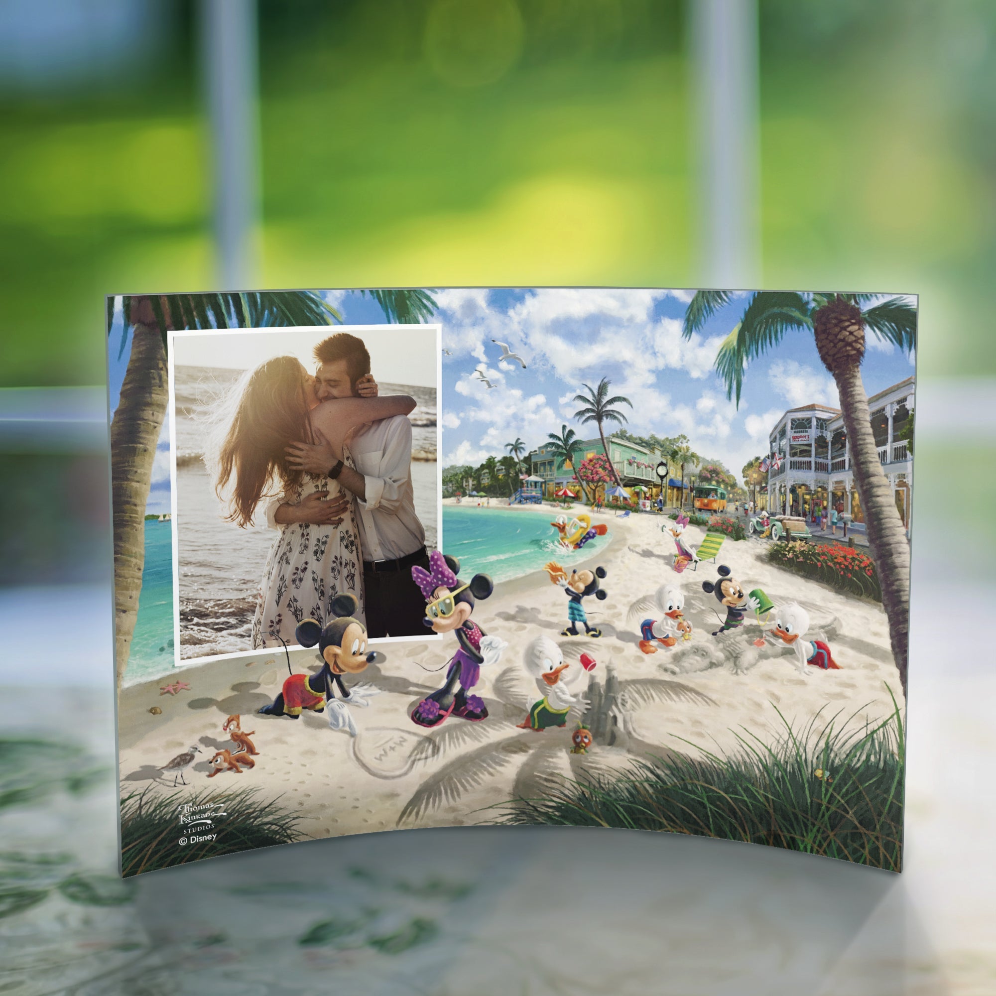 Disney (Mickey and Minnie in Florida - Add Your Photo!) 10" x 7" Curved Acrylic Print ACPU1007CUR732