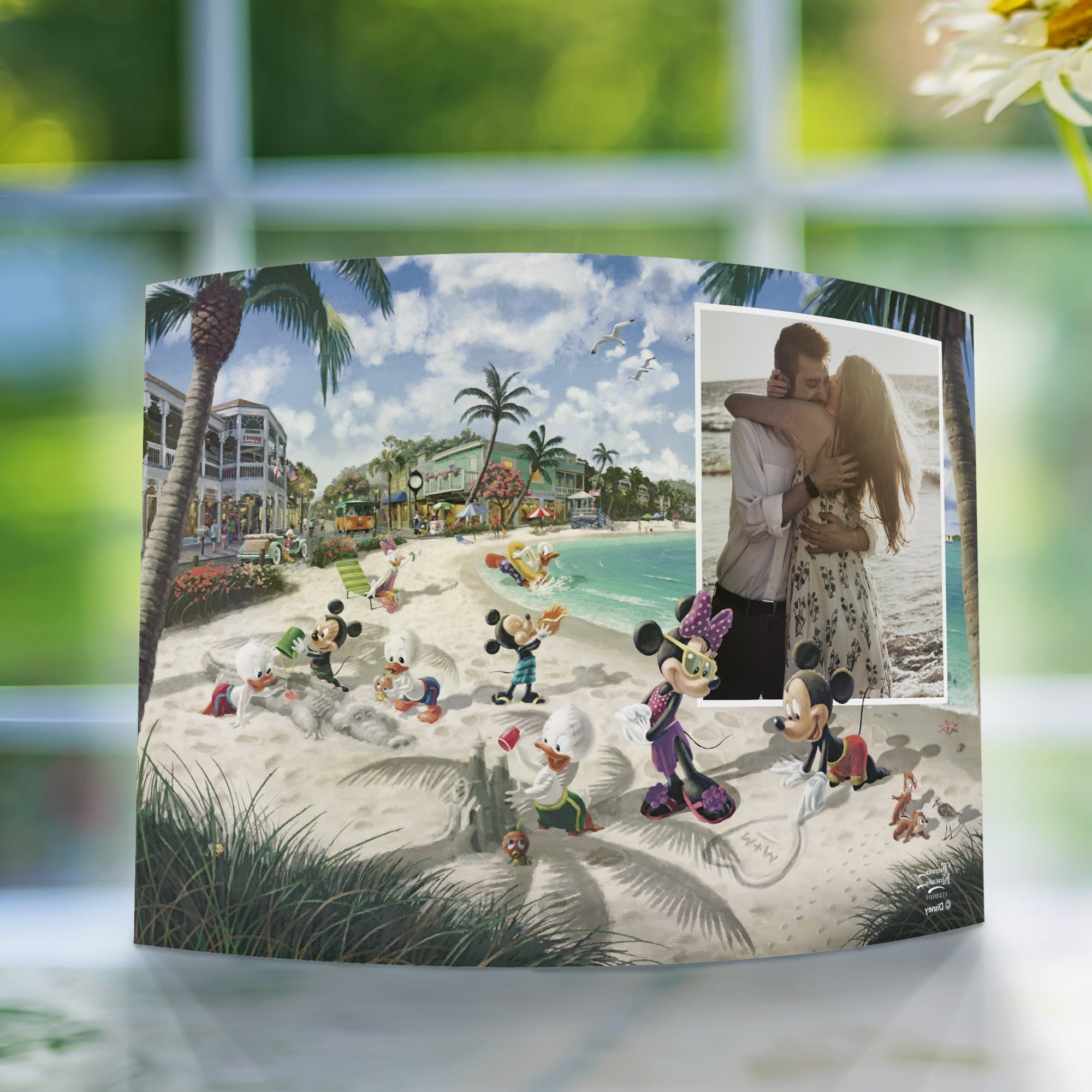 Disney (Mickey and Minnie in Florida - Add Your Photo!) 10" x 7" Curved Acrylic Print ACPU1007CUR732