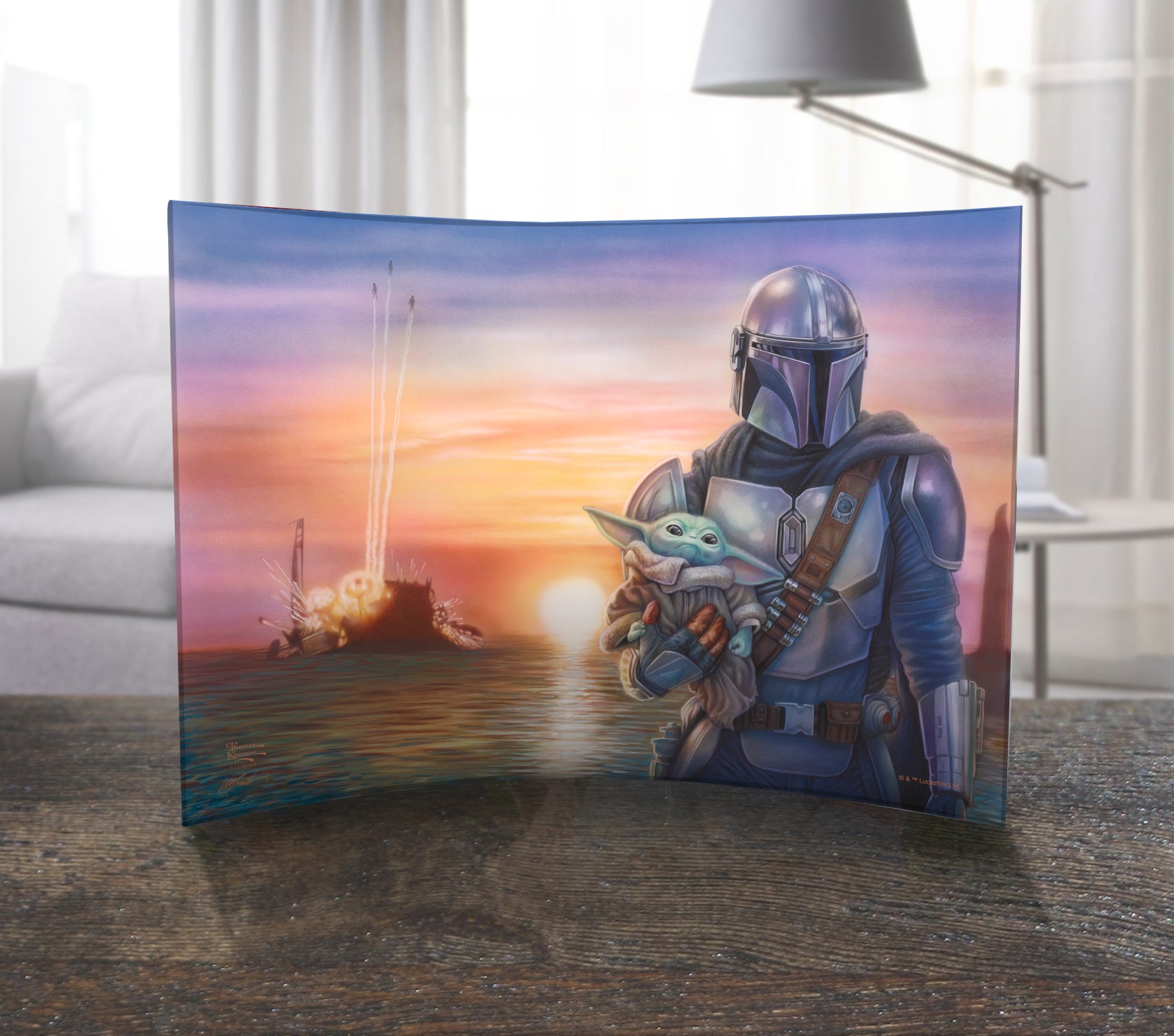 Star Wars (The Mandalorian - A New Direction) 10" x 7" Curved Acrylic Print ACP1007CUR739