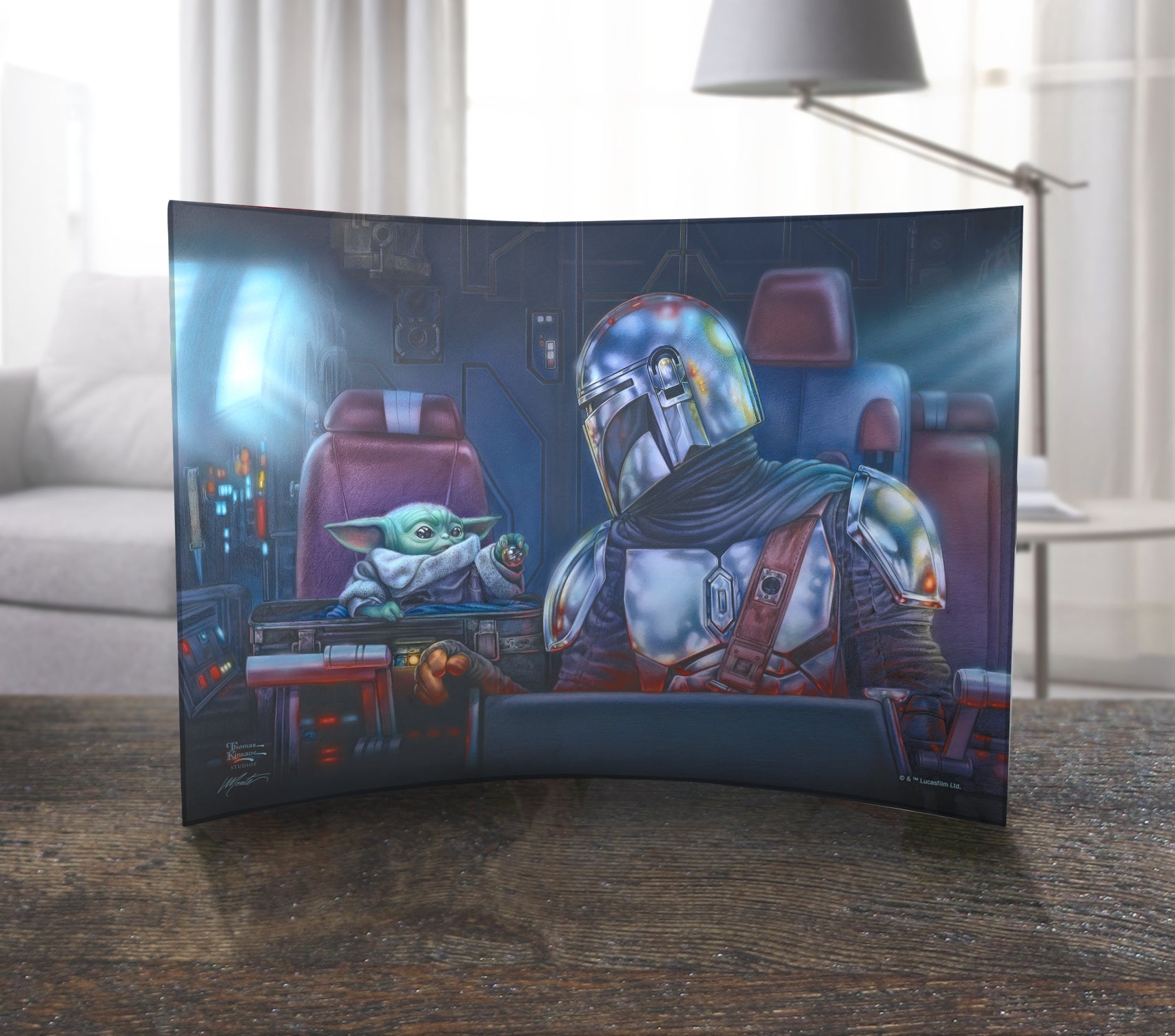 Star Wars (The Mandalorian - Two for the Road) 10" x 7" Curved Acrylic Print ACP1007CUR740