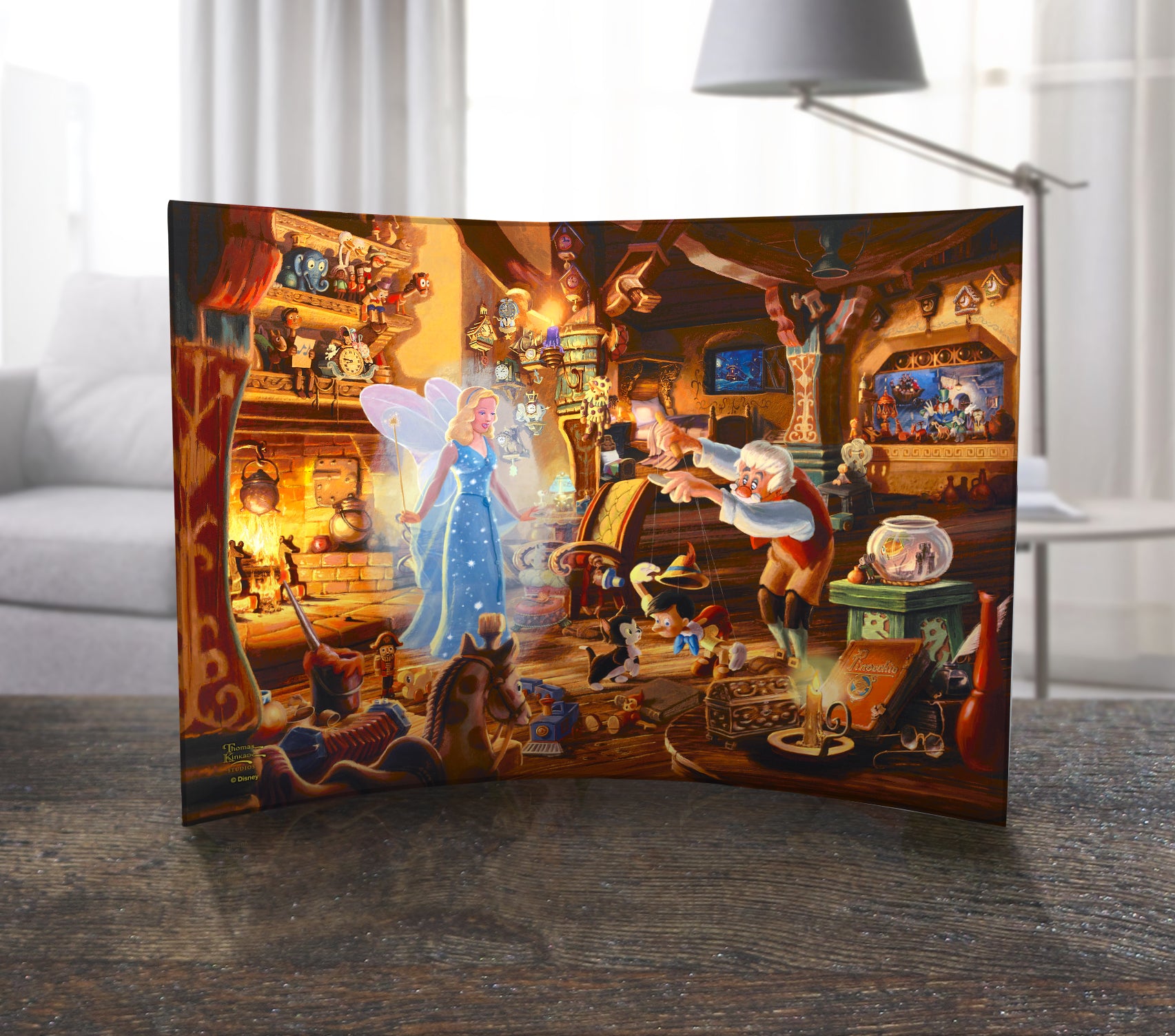 Disney (Geppettos Pinocchio) 10" x 7" Curved Acrylic Print ACP1007CUR745