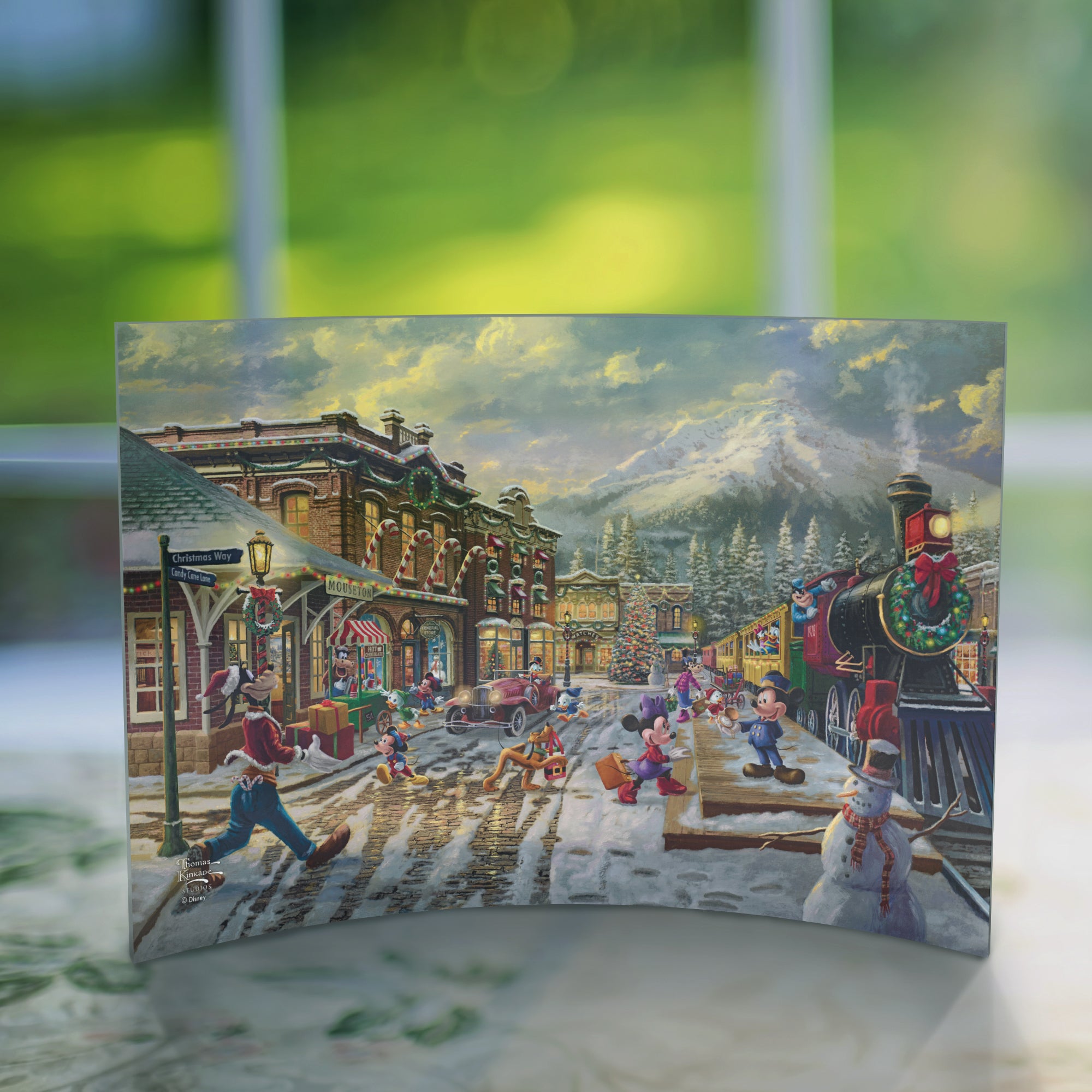 Disney (Mickey and Minnie Mouse Candy Cane Express) 10 x 7 Curved Acrylic Print ACP1007CUR756