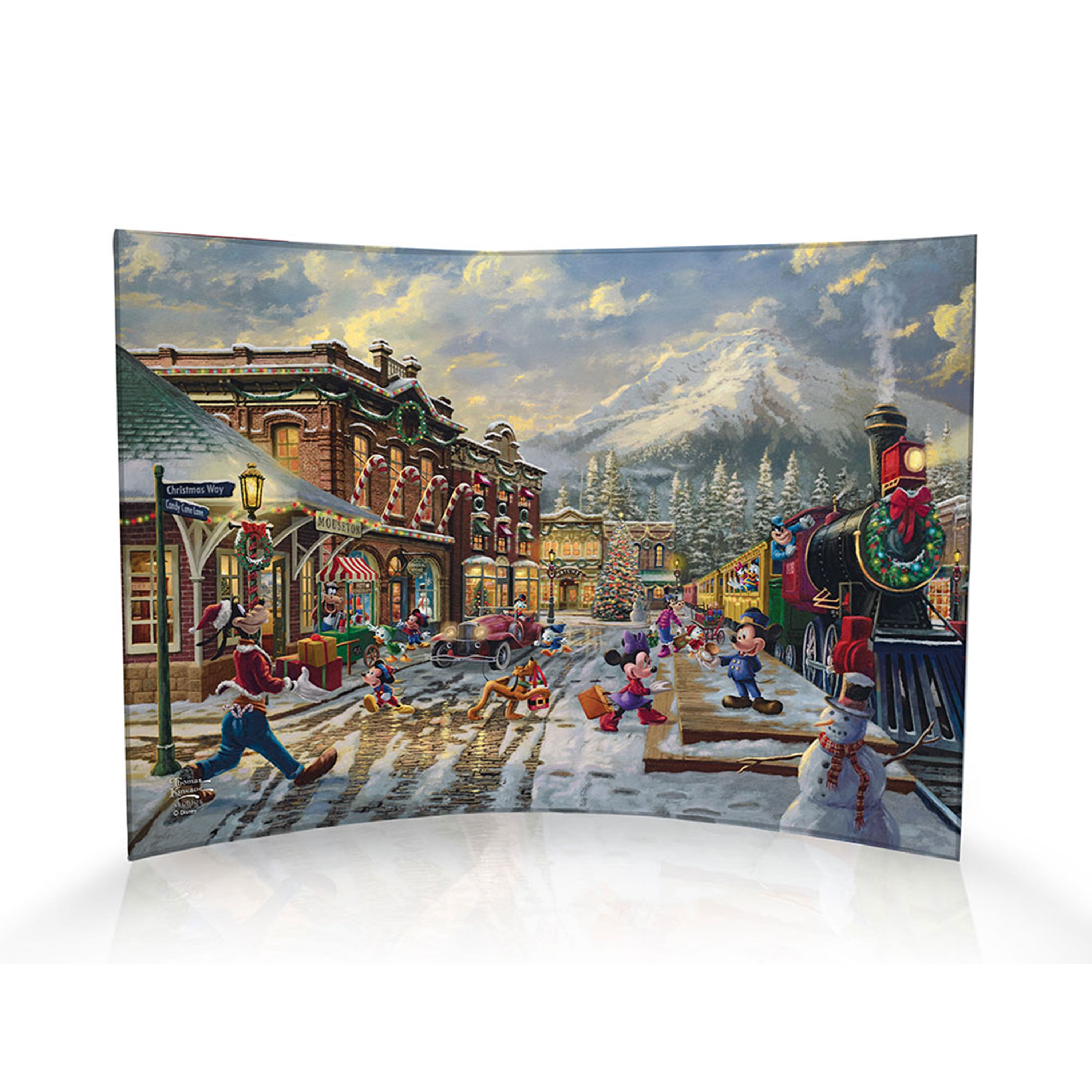 Disney (Mickey and Minnie Mouse Candy Cane Express) 10 x 7 Curved Acrylic Print ACP1007CUR756
