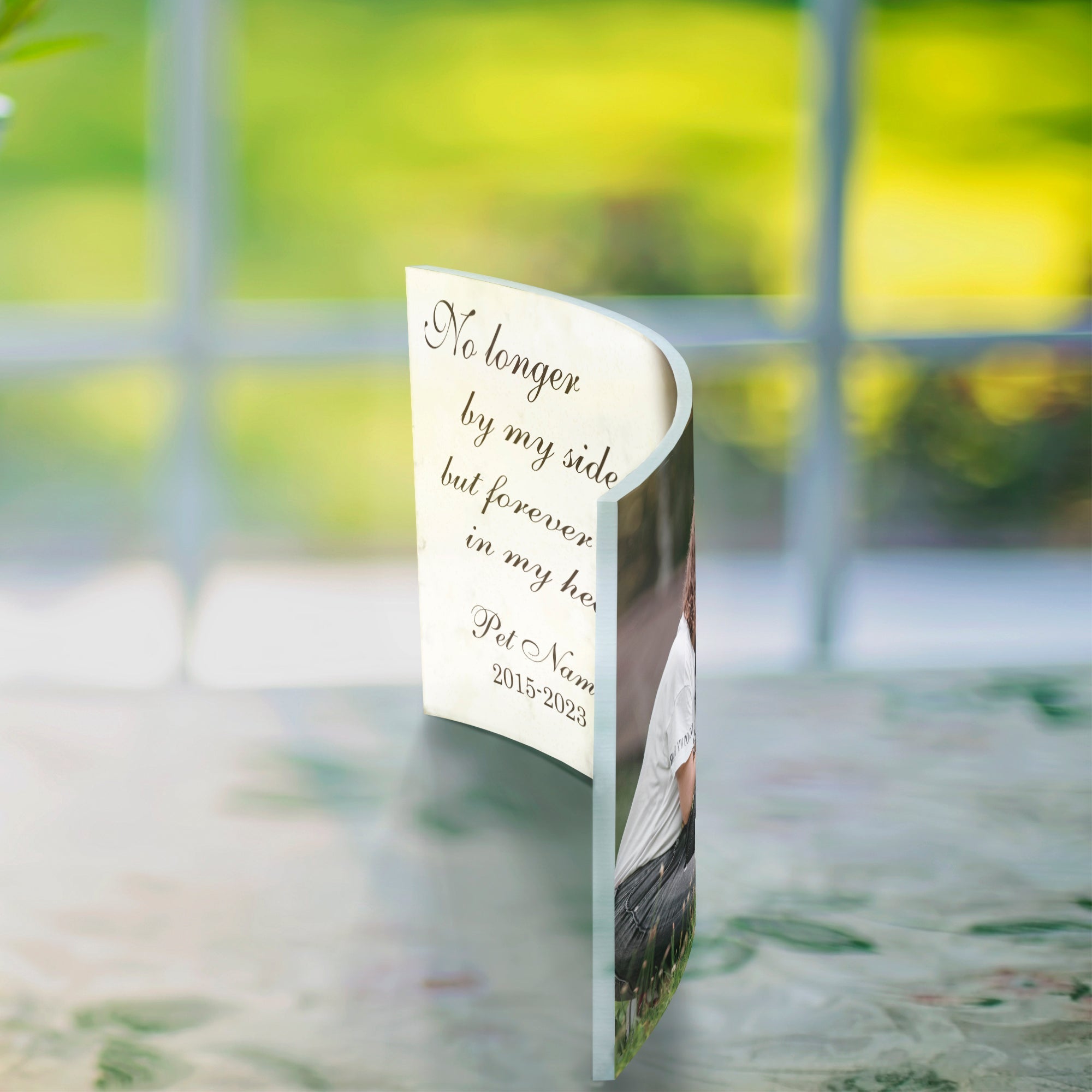 Memorial Collection (Personalized Pet Memorial) 10” x 7” Curved Acrylic Print ACPU1007CUR790