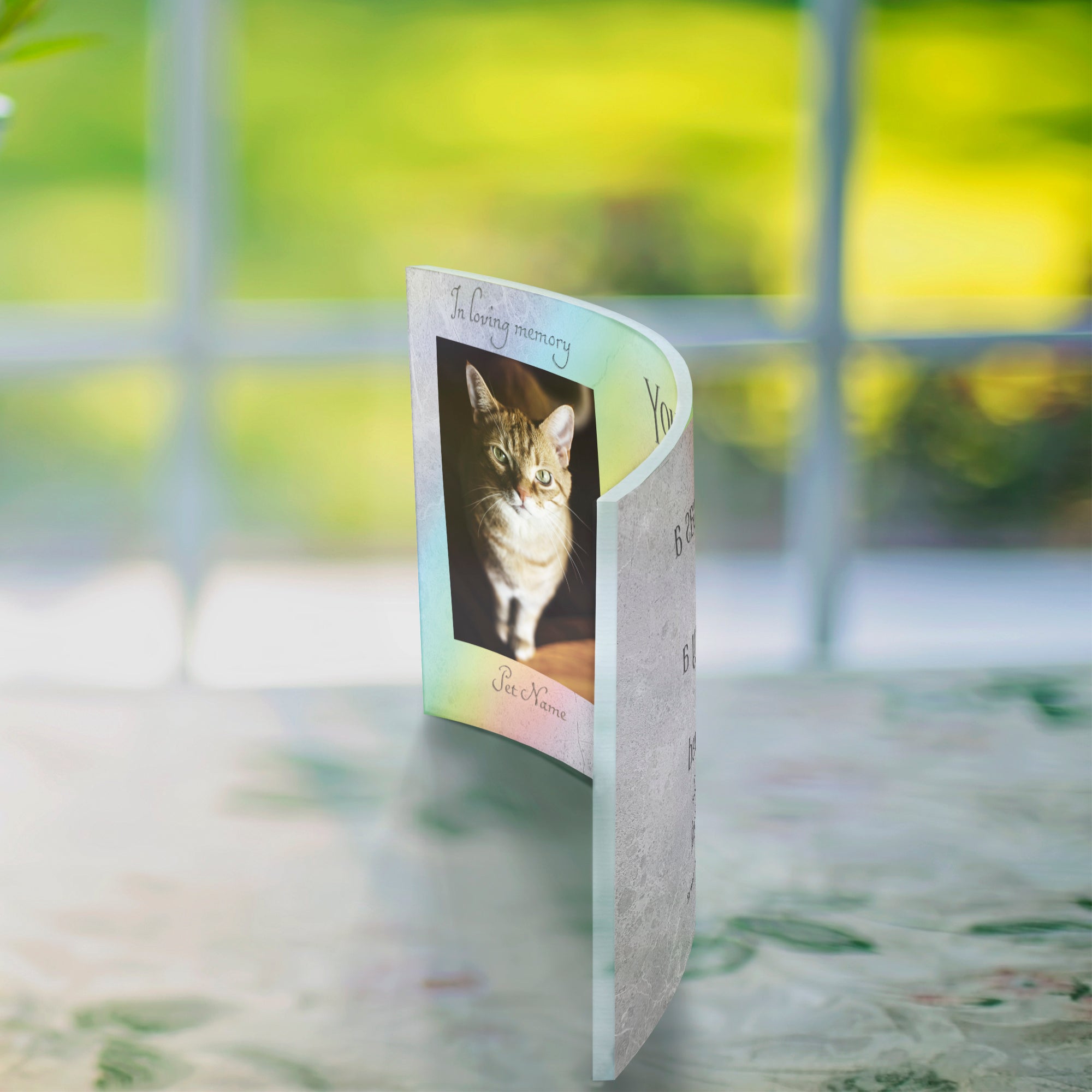 Memorial Collection (Personalized Missed Beyond Measure) 10” x 7” Curved Acrylic Print