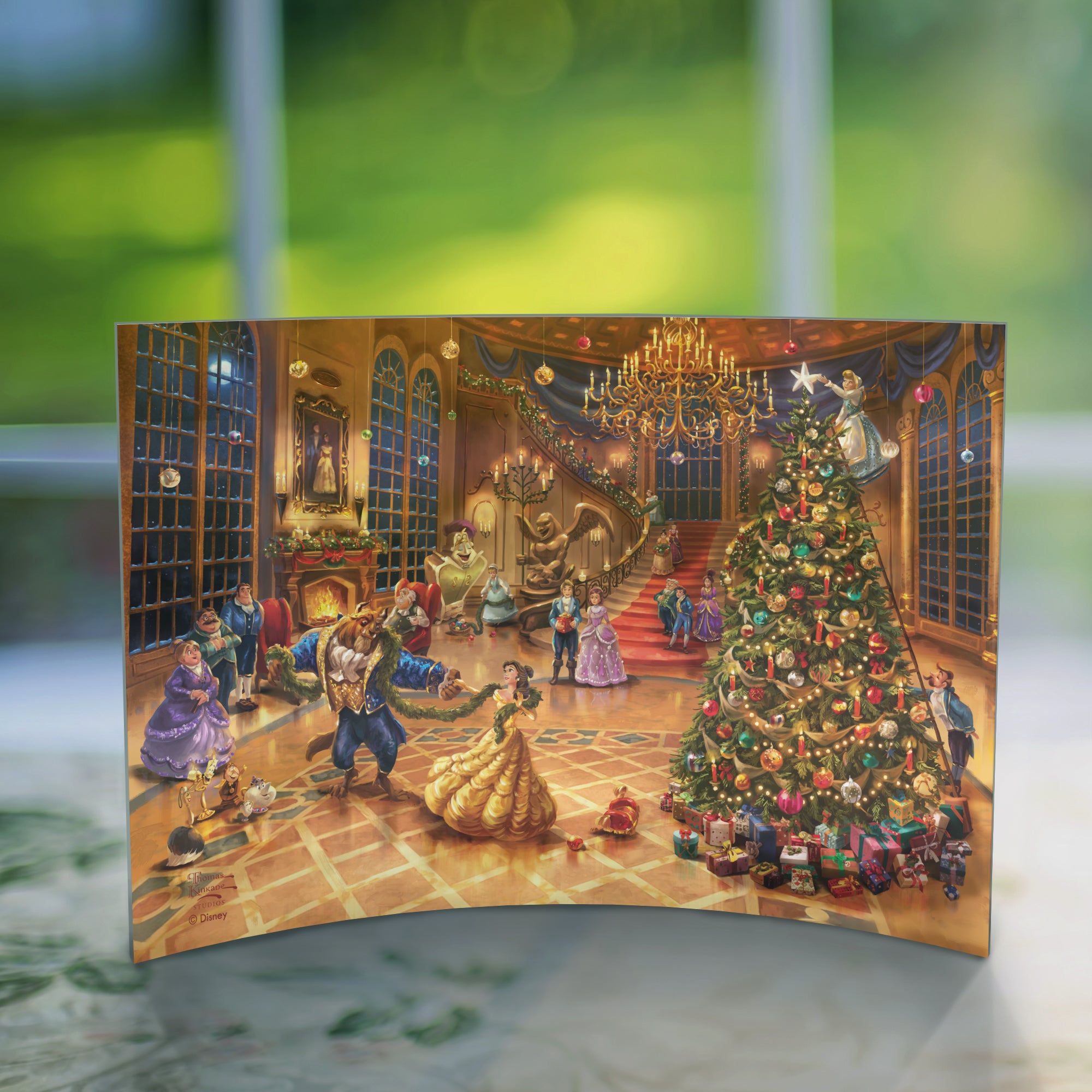Disney (Beauty and the Beast Christmas Celebration) 10" x 7" Curved Acrylic Print ACP1007CUR796