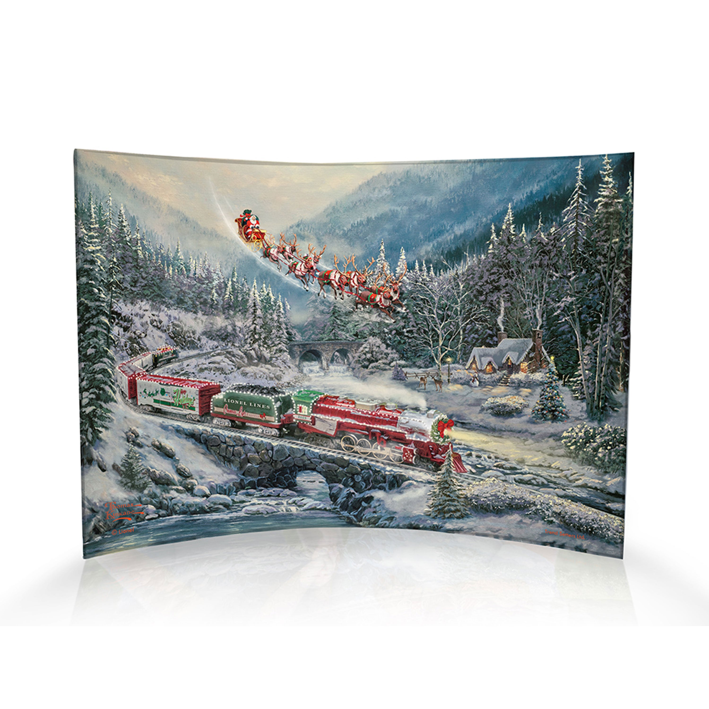Thomas Kinkade (Lionel - Christmas Light Express) 10" x 7" Curved Acrylic Print ACP1007CUR797