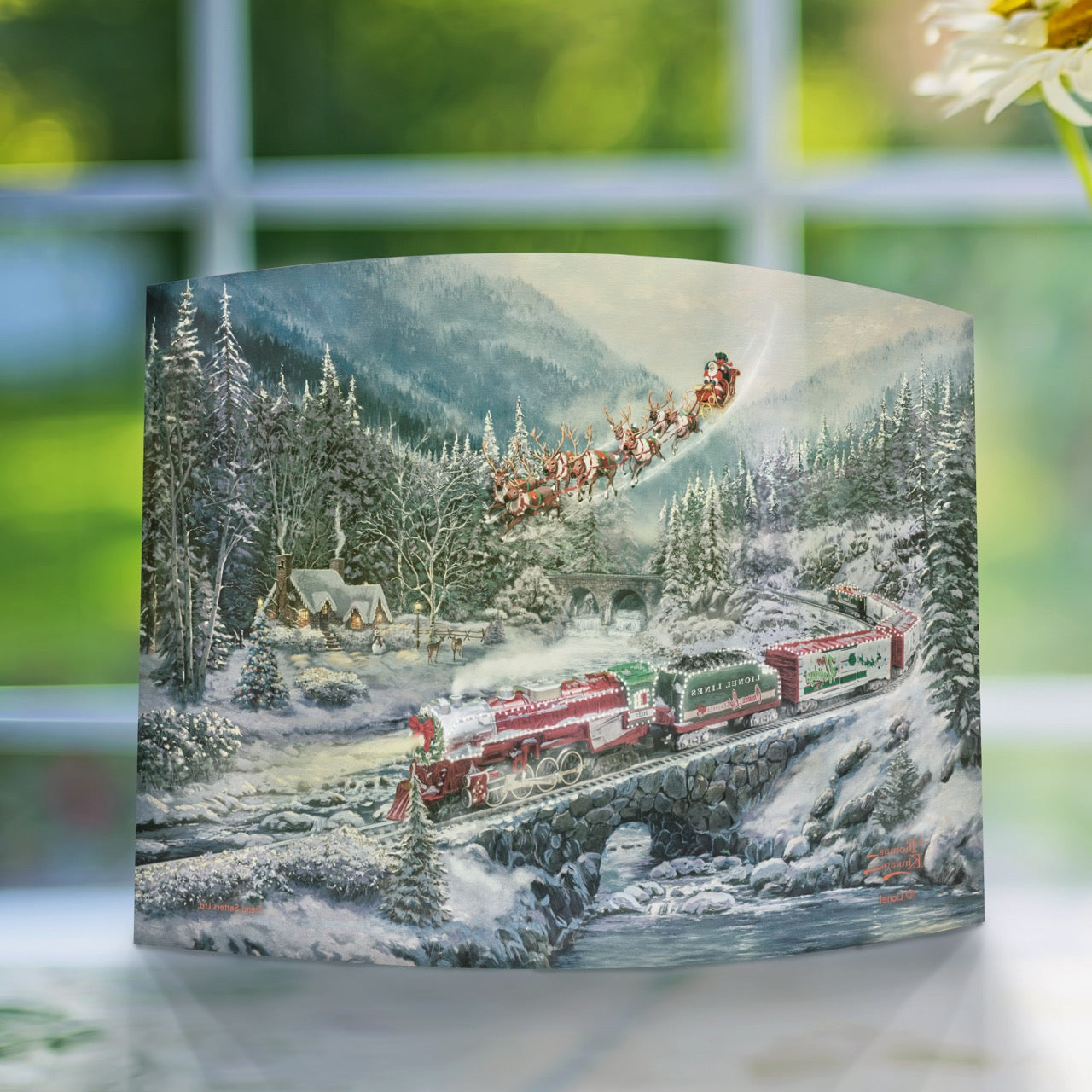 Thomas Kinkade (Lionel - Christmas Light Express) 10" x 7" Curved Acrylic Print ACP1007CUR797