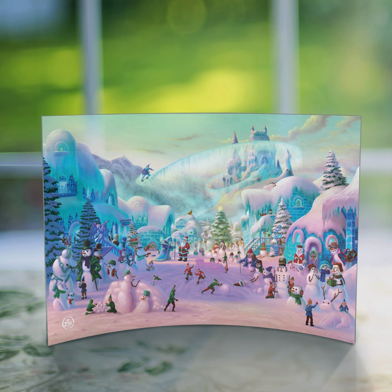 Zac Kinkade (Snowman Sanctuary) 10" x 7" Curved Acrylic Print ACP1007CUR803