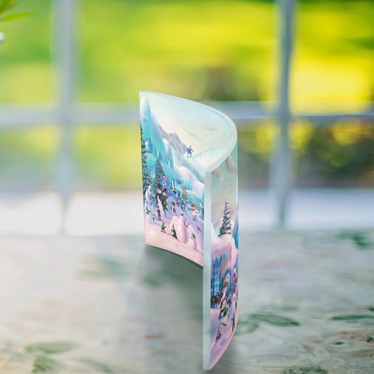 Zac Kinkade (Snowman Sanctuary) 10" x 7" Curved Acrylic Print ACP1007CUR803